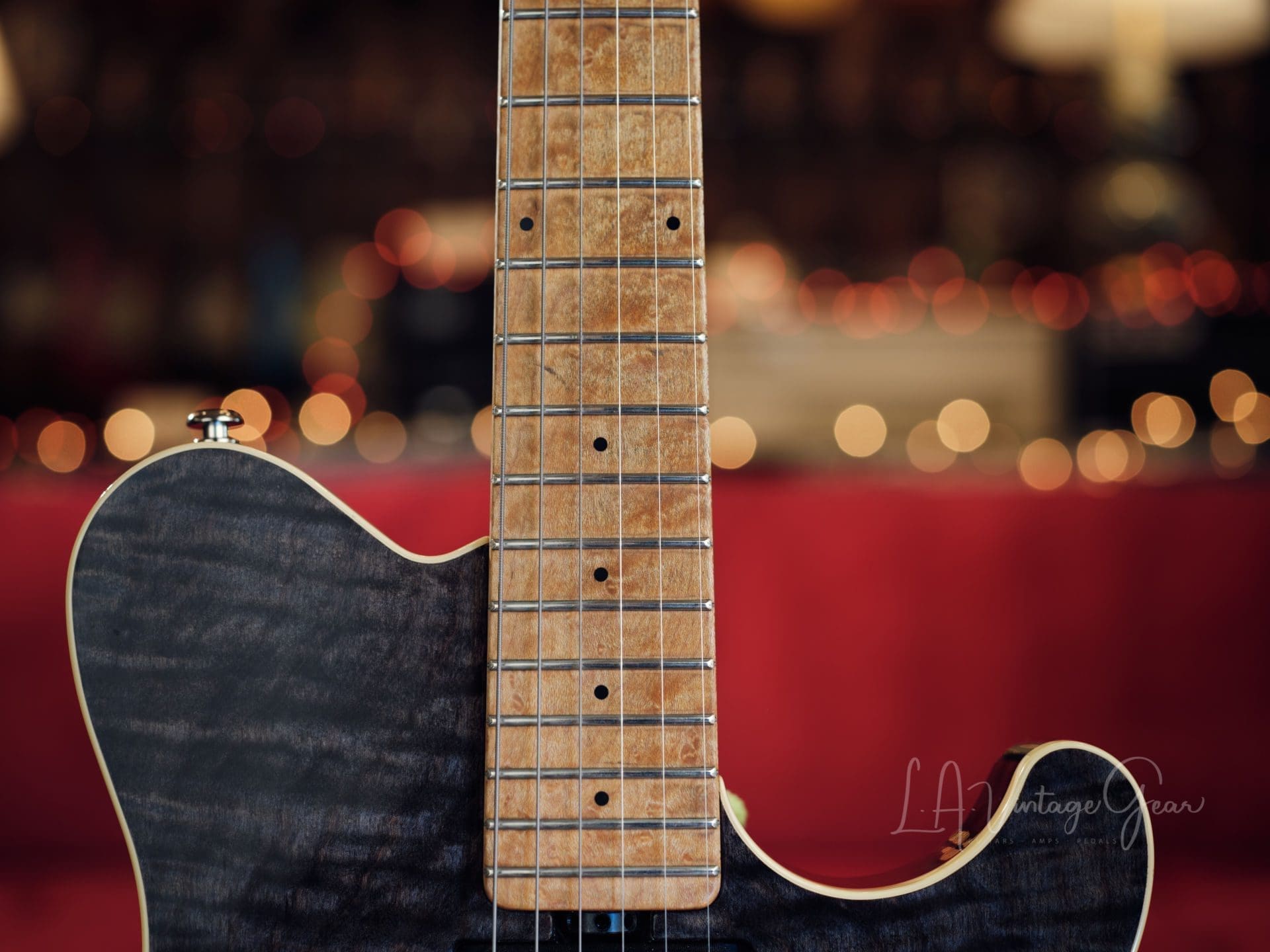 Ernie Ball Music Man 1991 EVH Wolfgang Electric Guitar - Black Translucent Finish - Image 9