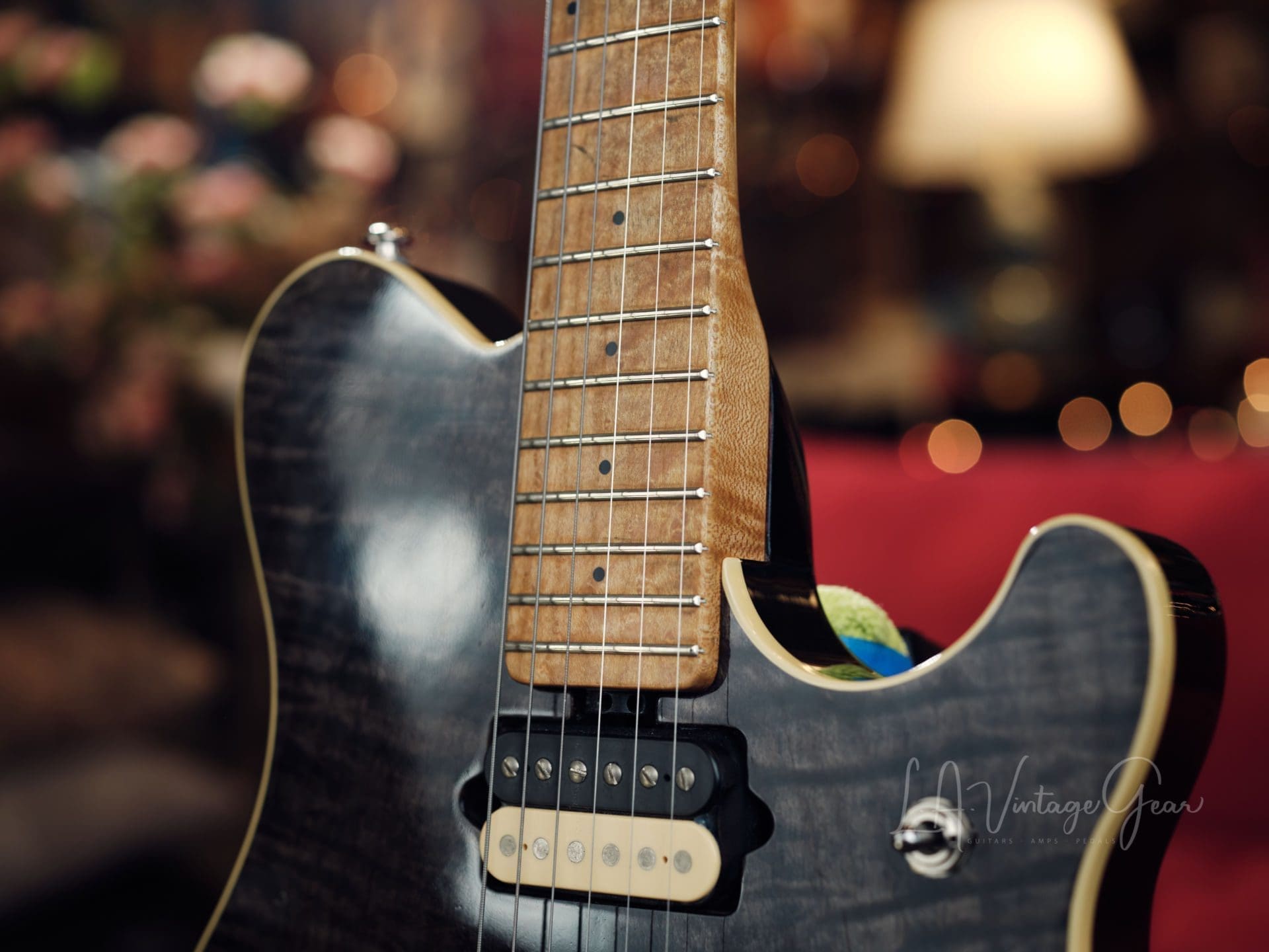 Ernie Ball Music Man 1991 EVH Wolfgang Electric Guitar - Black Translucent Finish - Image 6