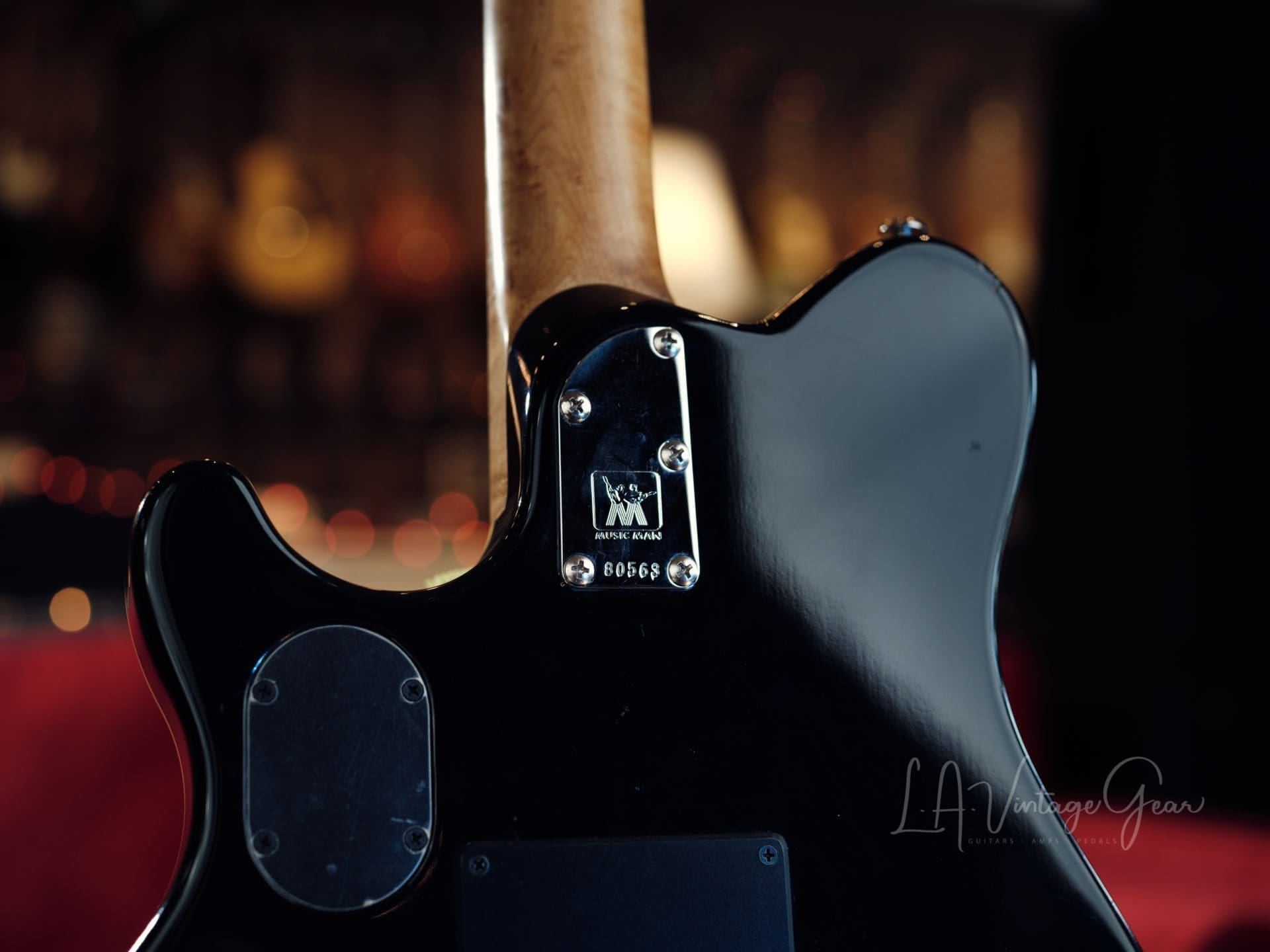 Ernie Ball Music Man 1991 EVH Wolfgang Electric Guitar - Black Translucent Finish - Image 11