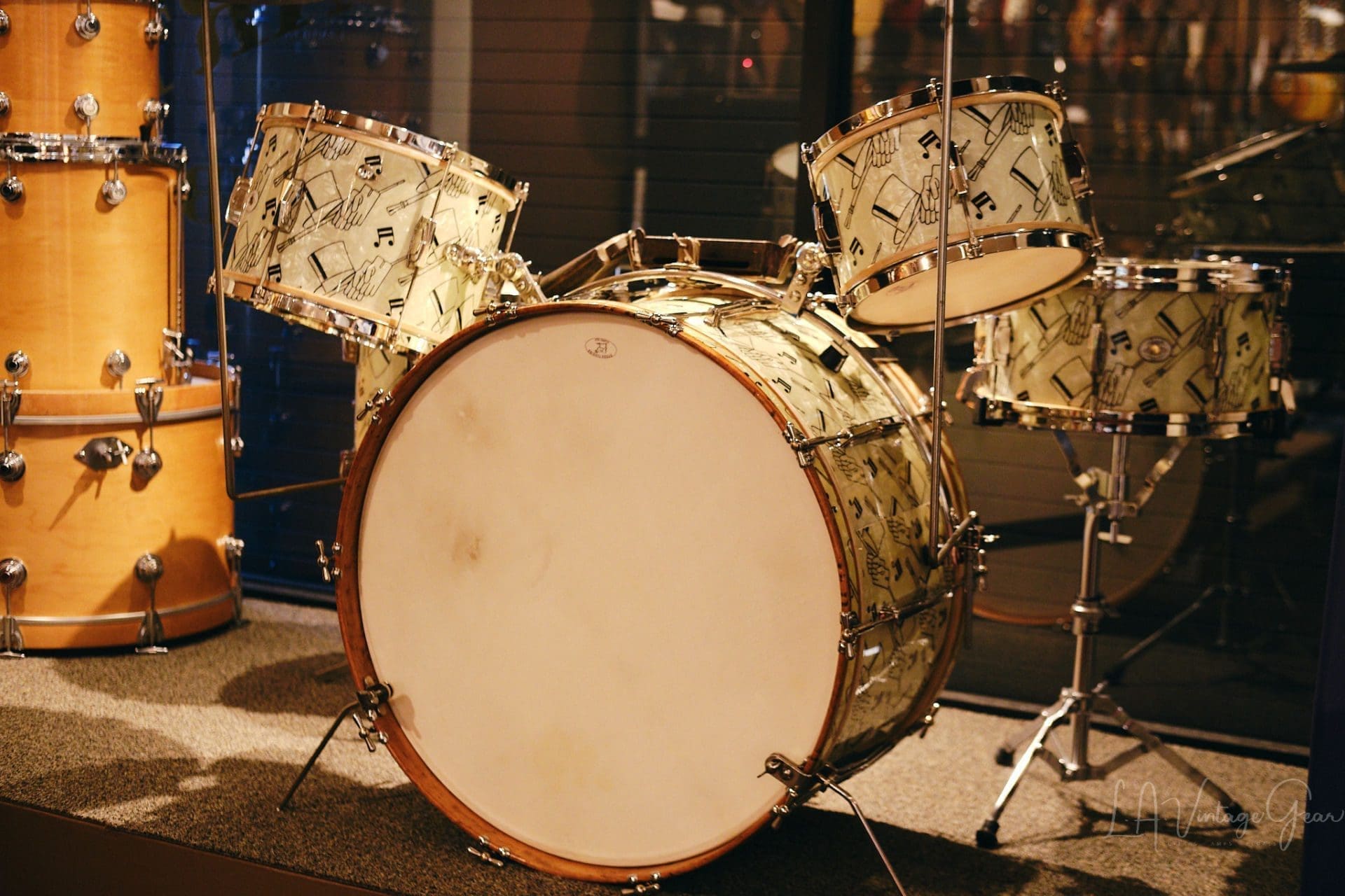 Vintage 1941 Ludwig "Top Hat & Cane " Drum Kit - All Original, Rare & Collectible! - Image 2