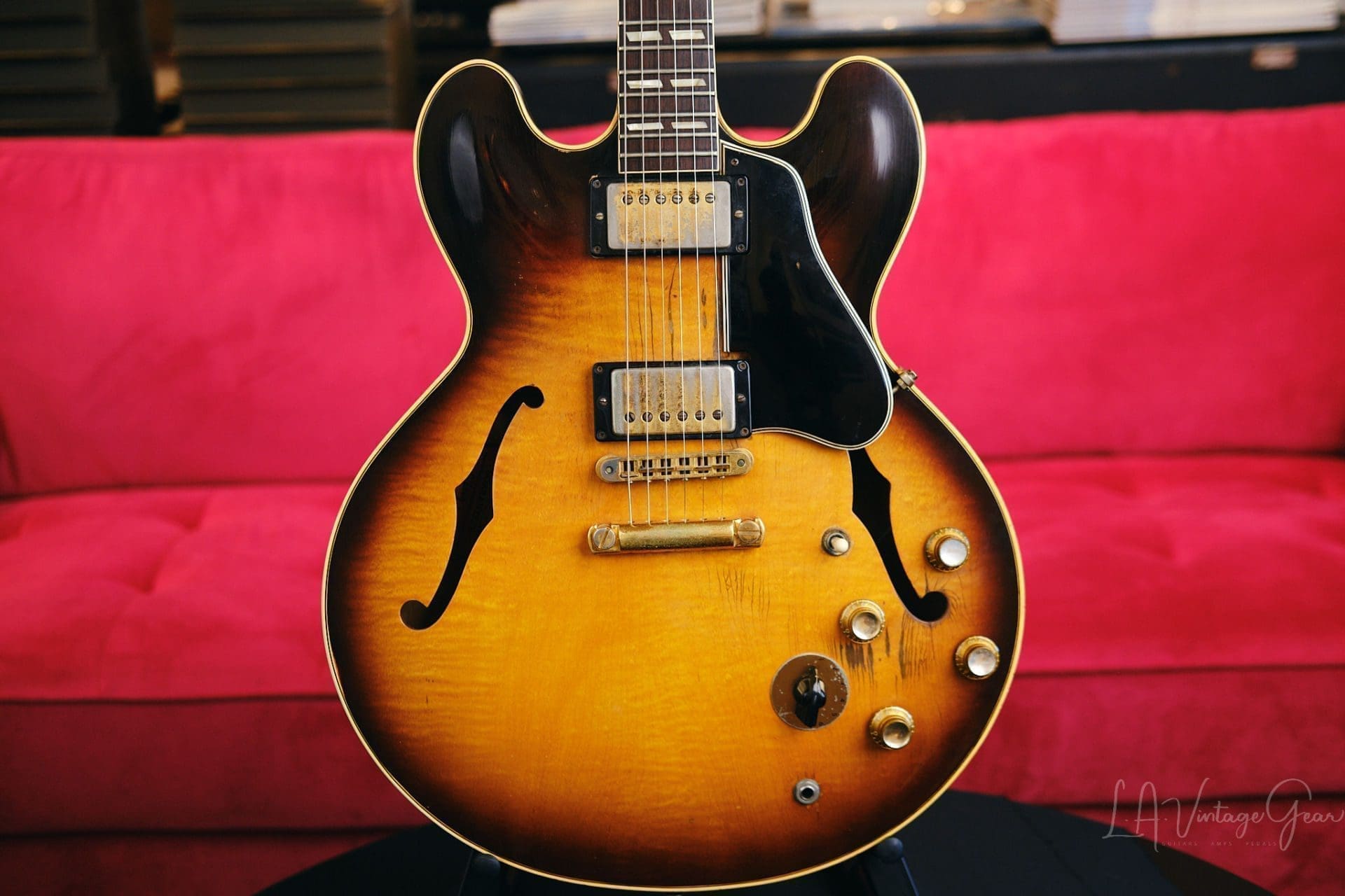 Gibson Vintage 1961 ES-345TD Semi-Hollowbody Electric Guitar-3 Tone Sunburst Finish - Image 2