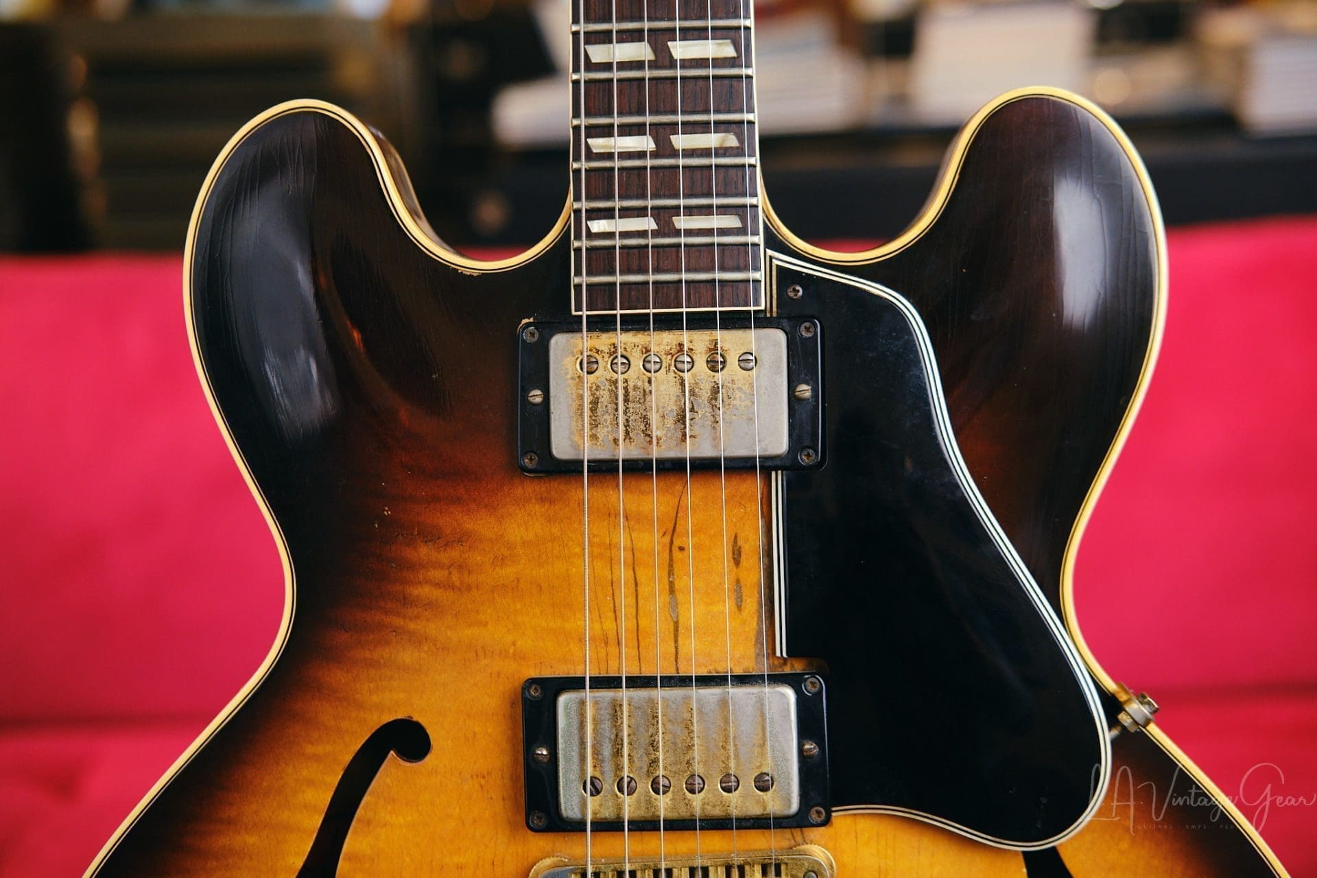 Gibson Vintage 1961 ES-345TD Semi-Hollowbody Electric Guitar-3 Tone Sunburst Finish - Image 3