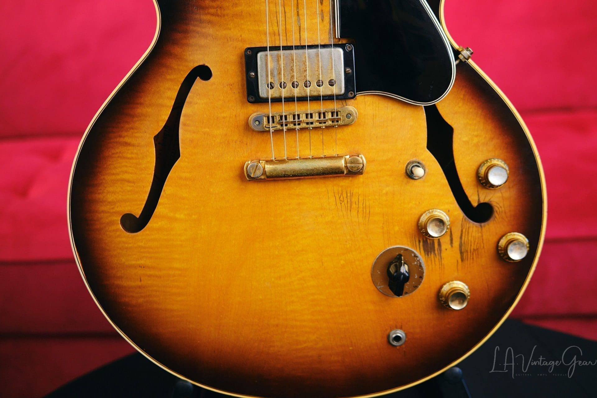 Gibson Vintage 1961 ES-345TD Semi-Hollowbody Electric Guitar-3 Tone Sunburst Finish - Image 4