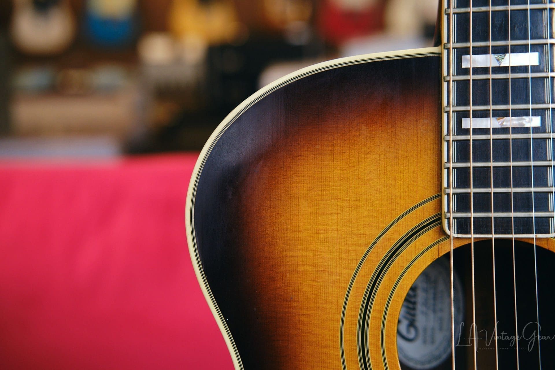 Guild 1979 F-50R SB Acoustic Guitar - Sunburst Finish, Solid Spruce Top & Rosewood Back & Sides - Image 11