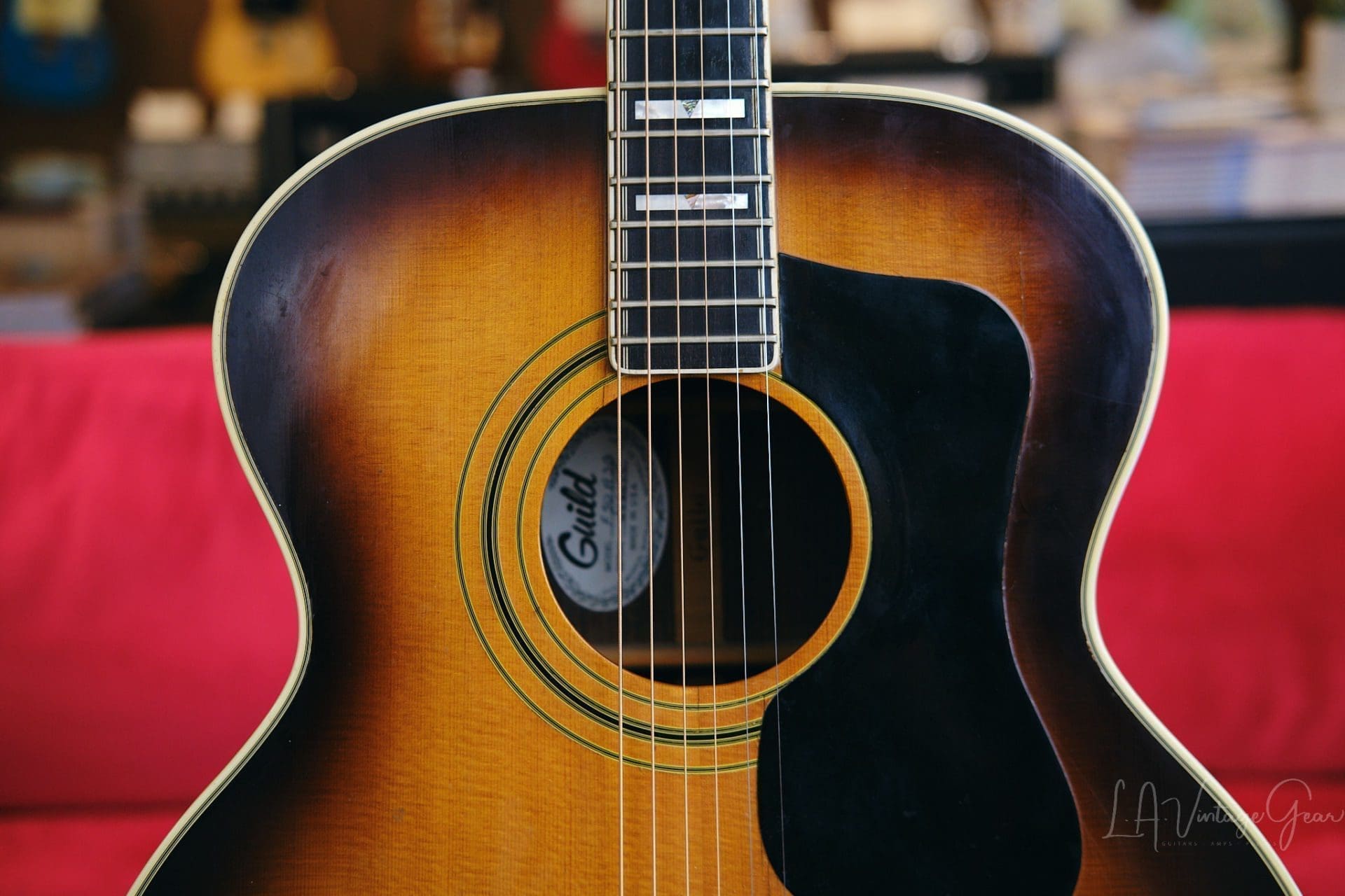 Guild 1979 F-50R SB Acoustic Guitar - Sunburst Finish, Solid Spruce Top & Rosewood Back & Sides - Image 3