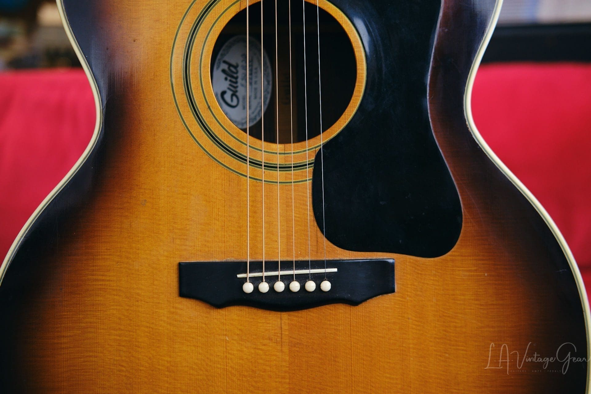 Guild 1979 F-50R SB Acoustic Guitar - Sunburst Finish, Solid Spruce Top & Rosewood Back & Sides - Image 4