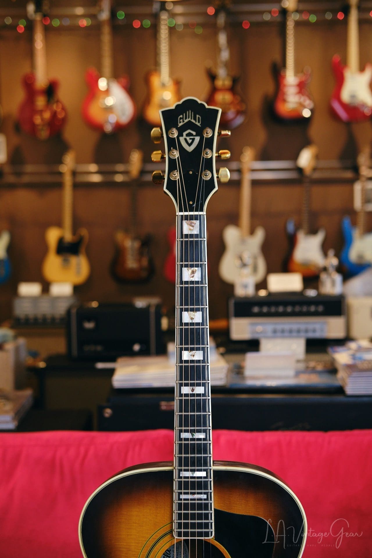 Guild 1979 F-50R SB Acoustic Guitar - Sunburst Finish, Solid Spruce Top & Rosewood Back & Sides - Image 8