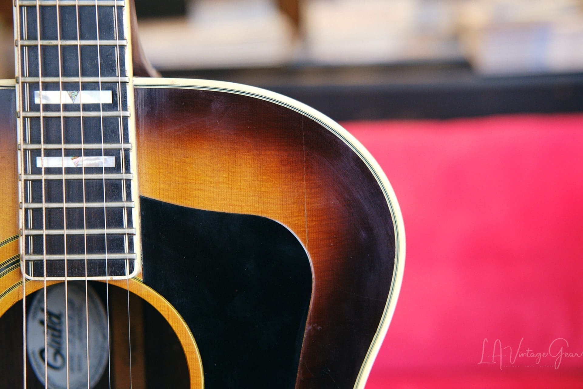 Guild 1979 F-50R SB Acoustic Guitar - Sunburst Finish, Solid Spruce Top & Rosewood Back & Sides - Image 10