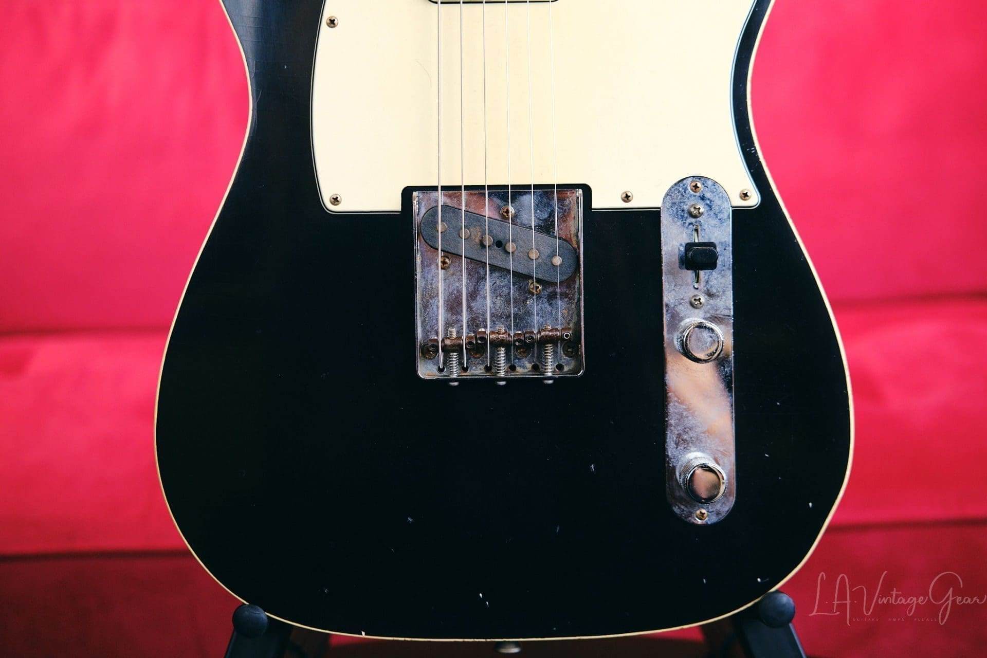 Mario Martin Model-T Double Bound Electric Guitar-Lightly Relic'd in a Black Finish - Recently Born - Image 4