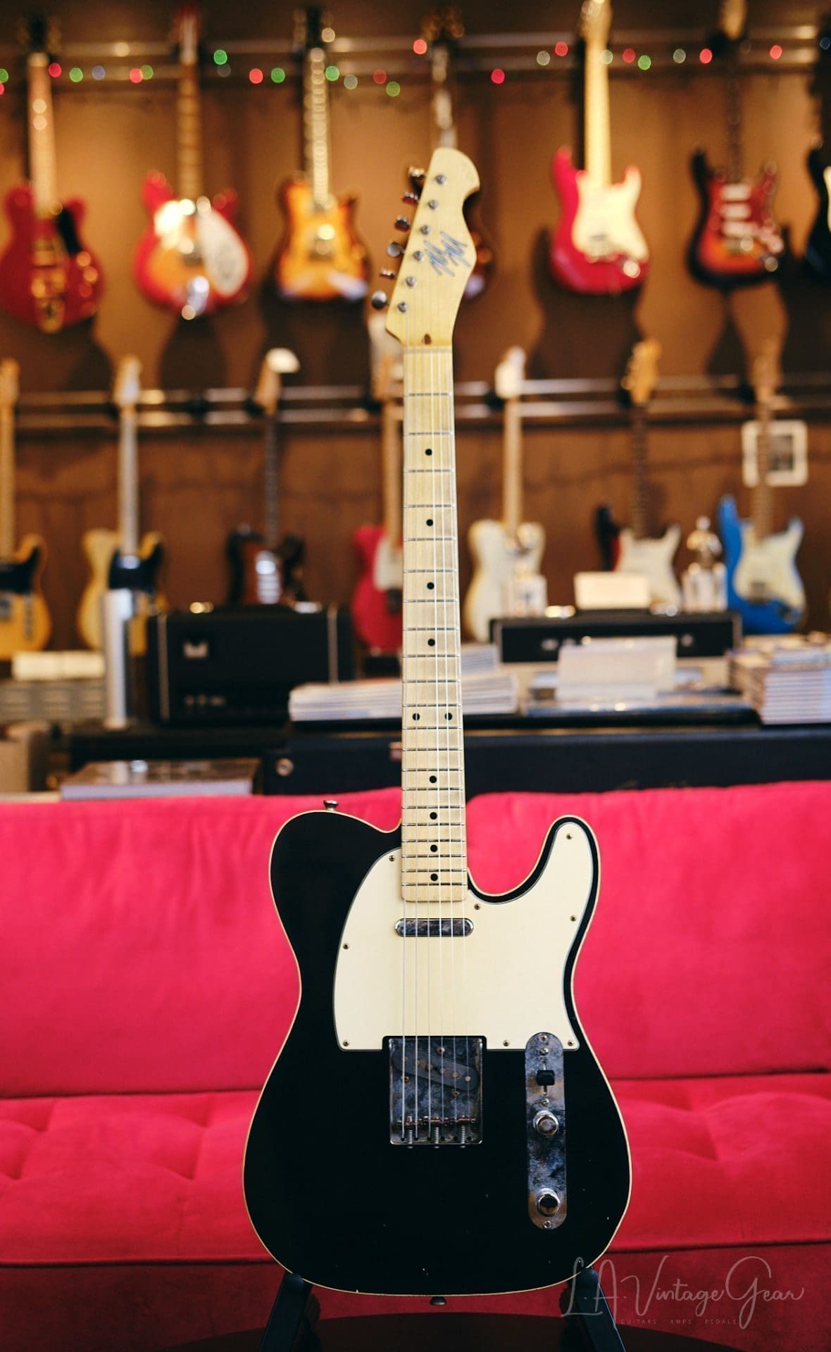 Mario Martin Model-T Double Bound Electric Guitar-Lightly Relic'd in a Black Finish - Recently Born