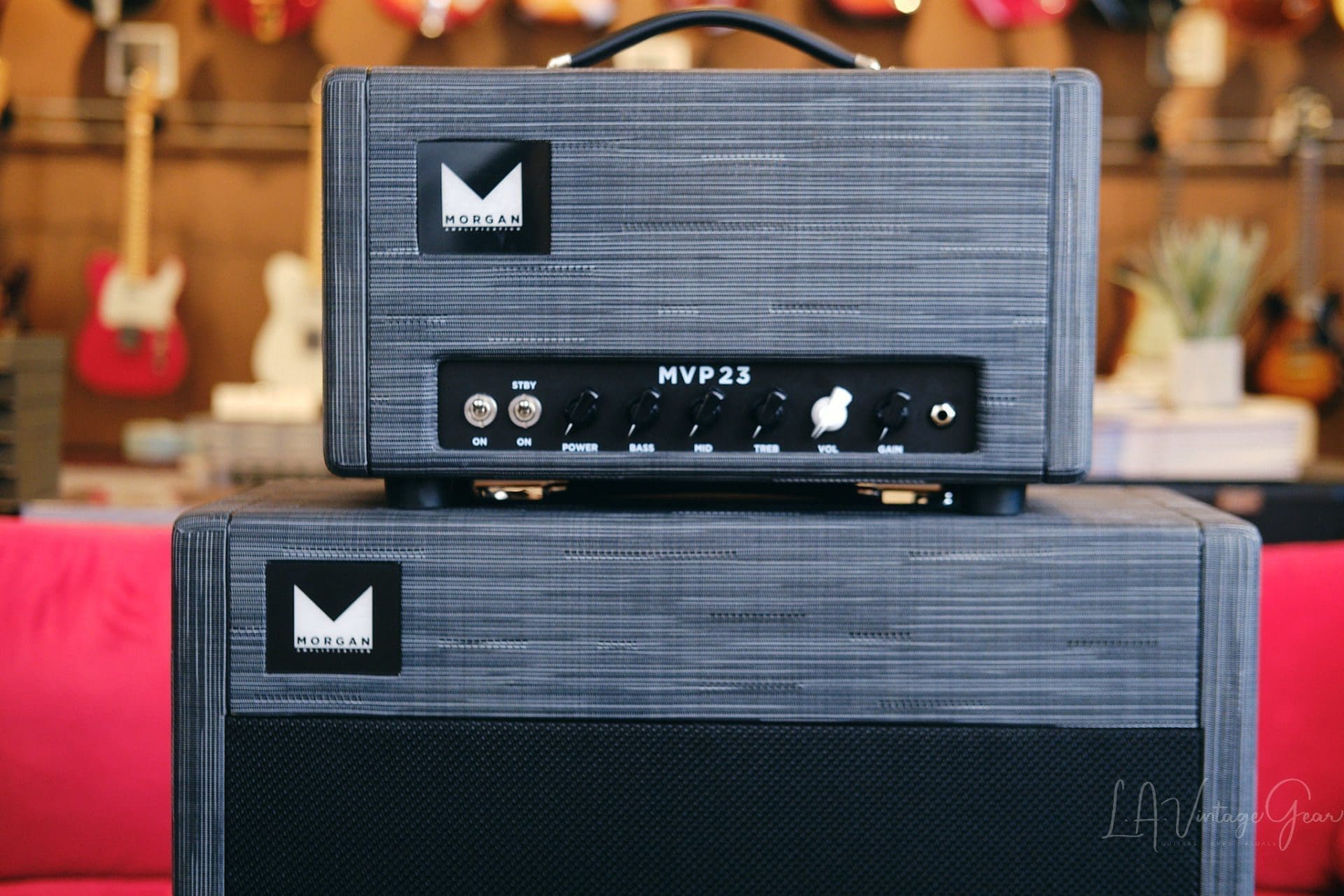 Morgan MVP23 Head & 1x12 Cab - Mint Condition in Twilight Tolex with a 12" Celestion Creamback Speaker! - Image 2