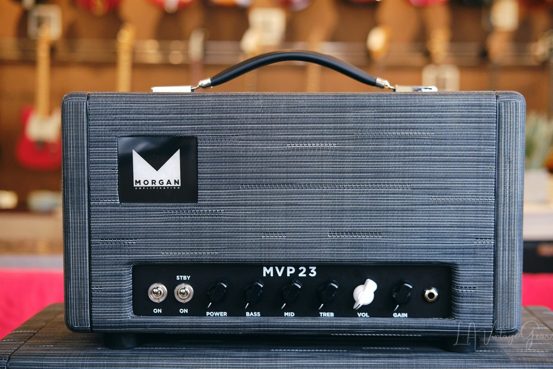 Morgan MVP23 Head & 1x12 Cab - Mint Condition in Twilight Tolex with a 12" Celestion Creamback Speaker! - Image 6