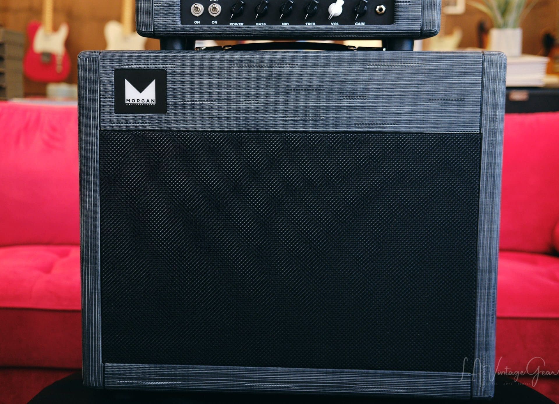 Morgan MVP23 Head & 1x12 Cab - Mint Condition in Twilight Tolex with a 12" Celestion Creamback Speaker! - Image 3