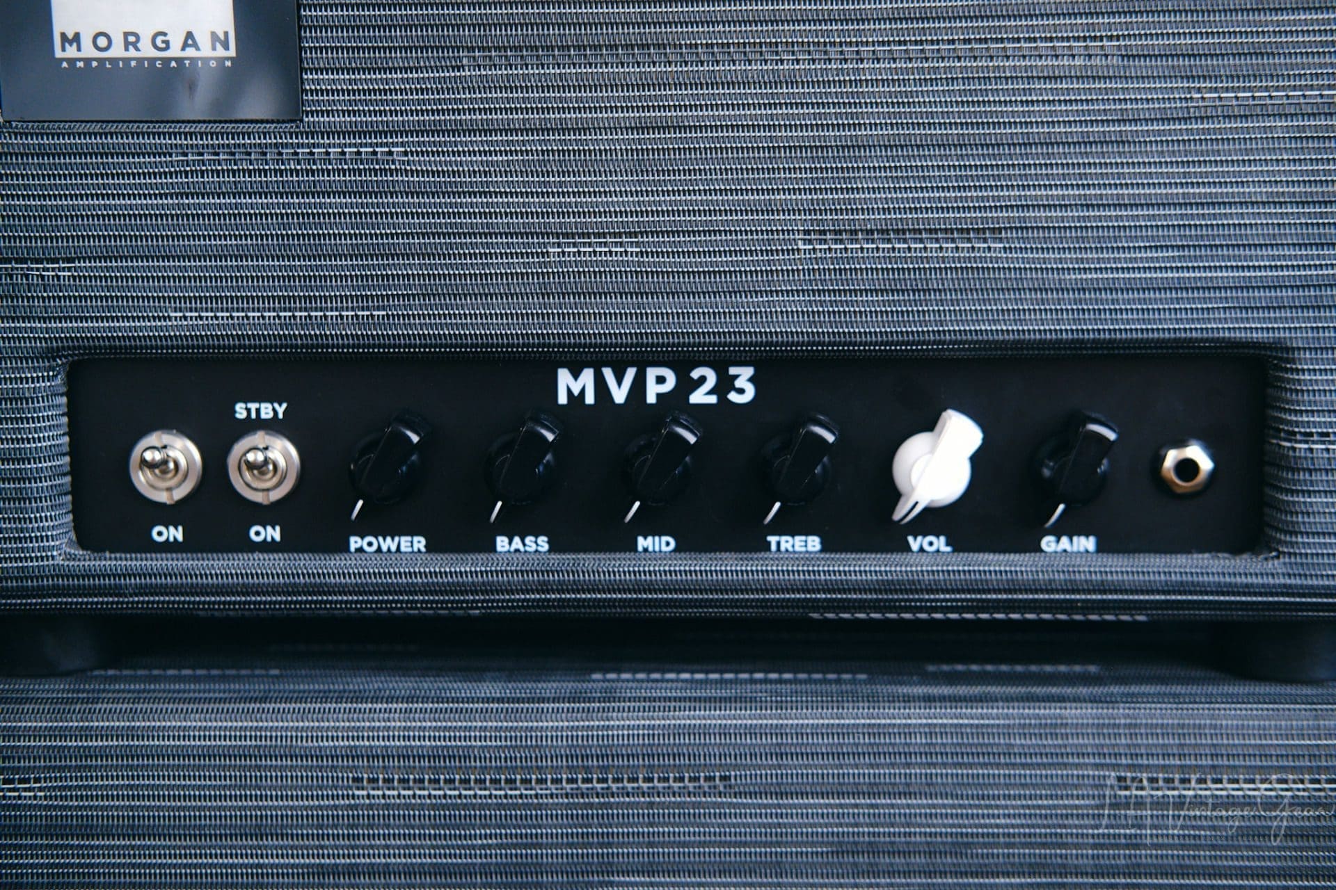 Morgan MVP23 Head & 1x12 Cab - Mint Condition in Twilight Tolex with a 12" Celestion Creamback Speaker! - Image 4
