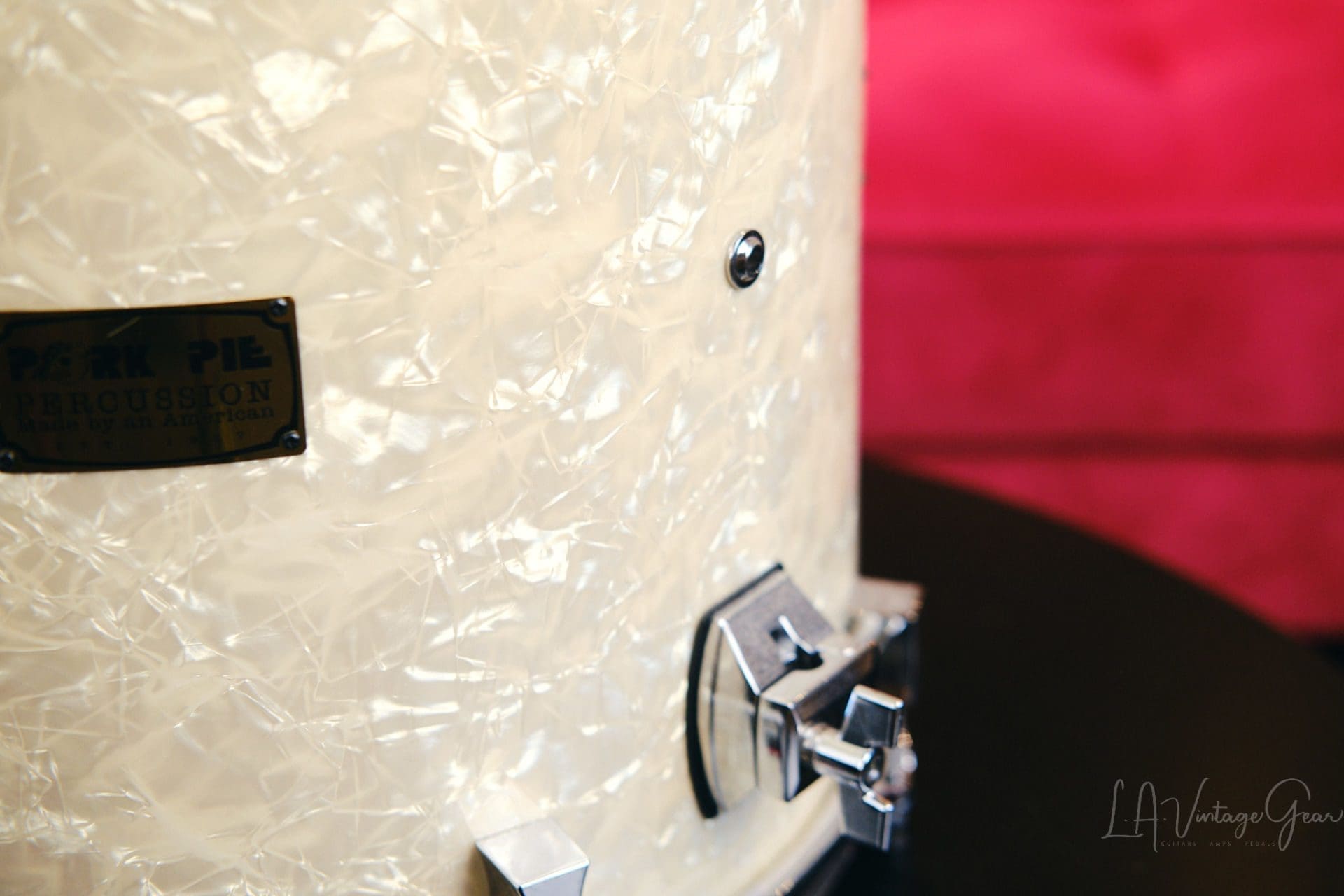 Pork Pie White Oyster Pearl Drum Kit 28/18/14/13 - Image 13