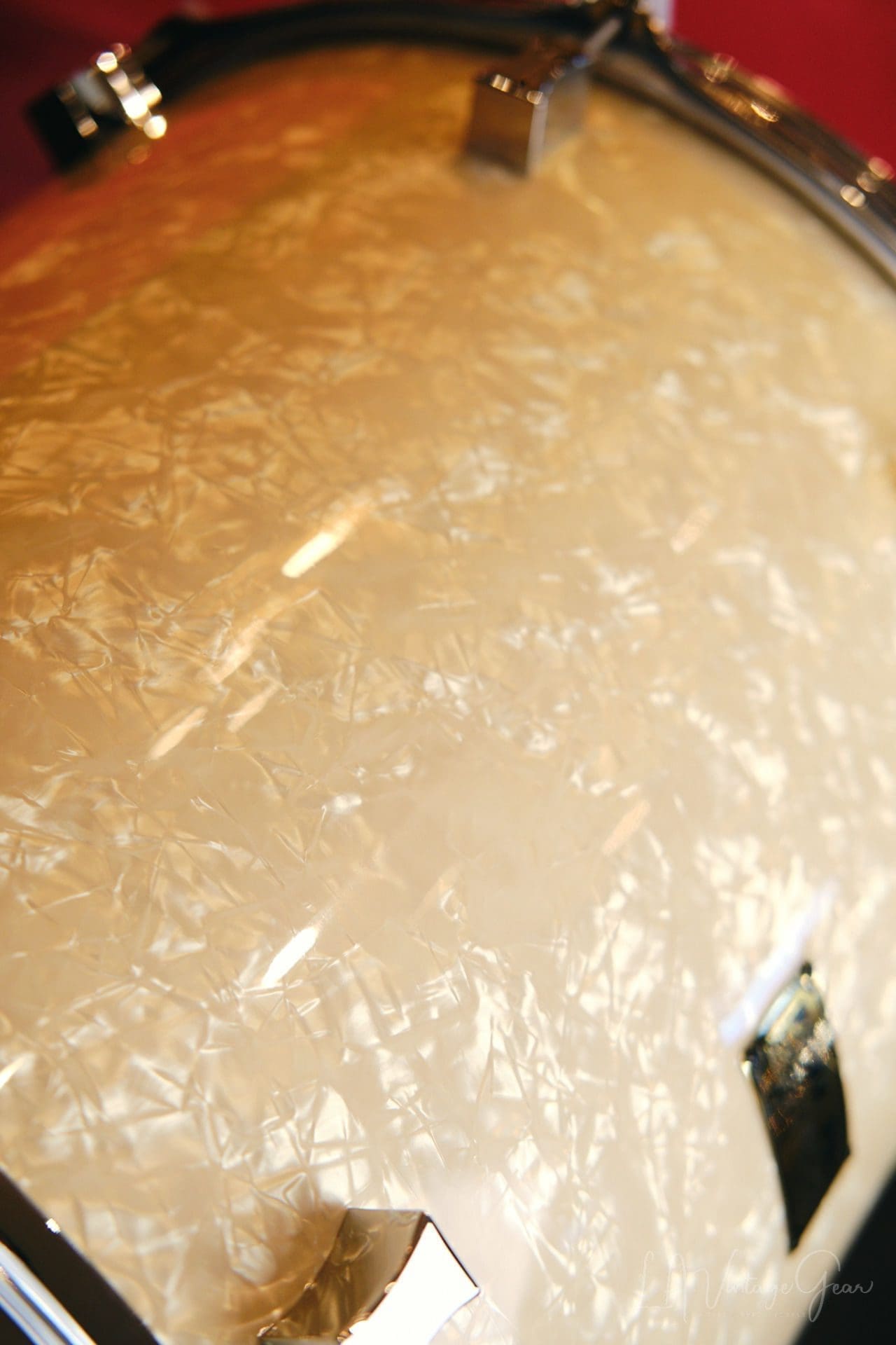 Pork Pie White Oyster Pearl Drum Kit 28/18/14/13 - Image 17