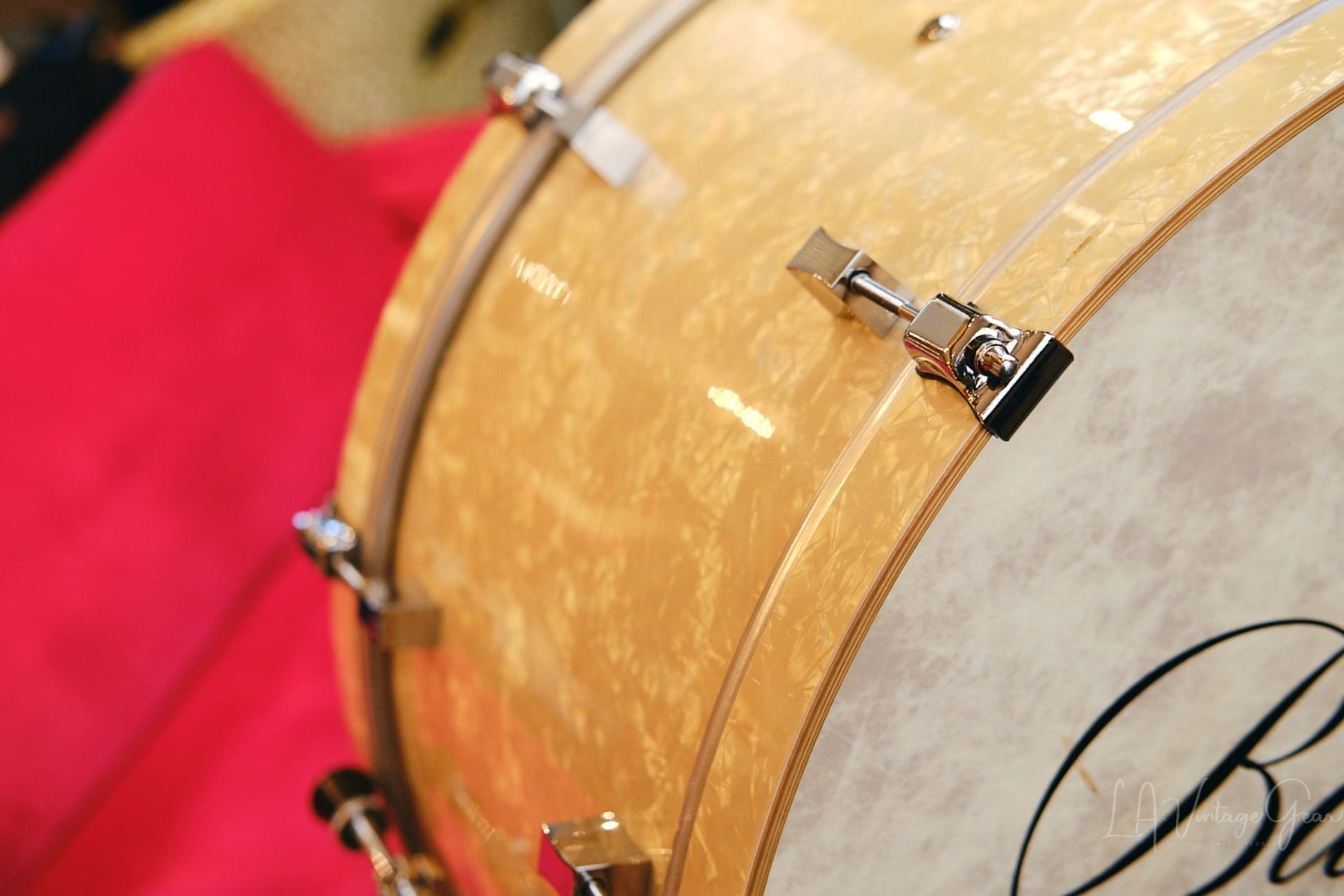 Pork Pie White Oyster Pearl Drum Kit 28/18/14/13 - Image 34