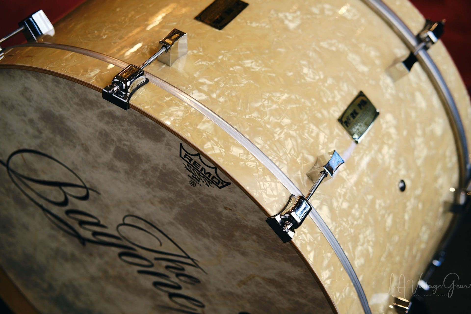 Pork Pie White Oyster Pearl Drum Kit 28/18/14/13 - Image 2