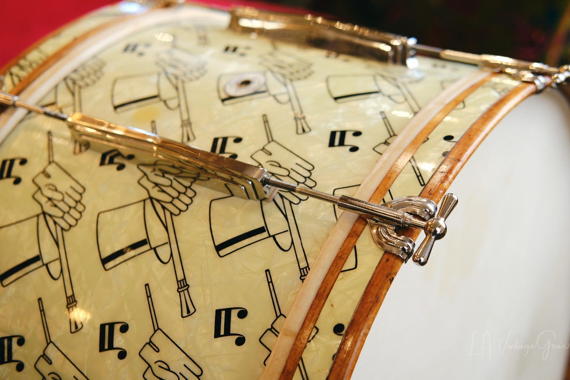 Vintage 1941 Ludwig "Top Hat & Cane " Drum Kit - All Original, Rare & Collectible! - Image 7