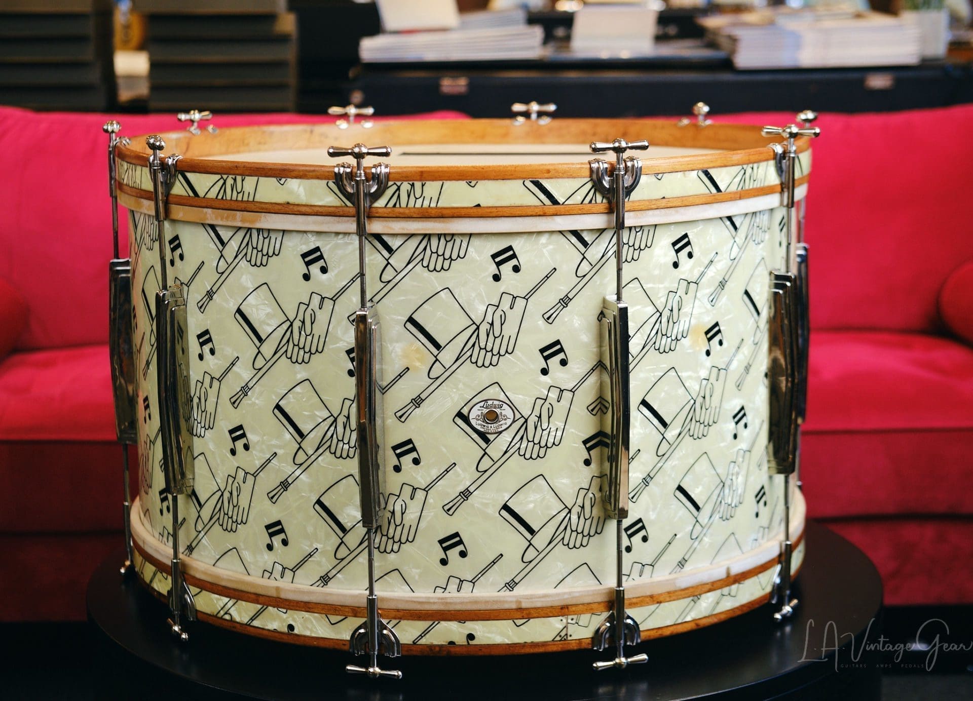 Vintage 1941 Ludwig "Top Hat & Cane " Drum Kit - All Original, Rare & Collectible! - Image 9