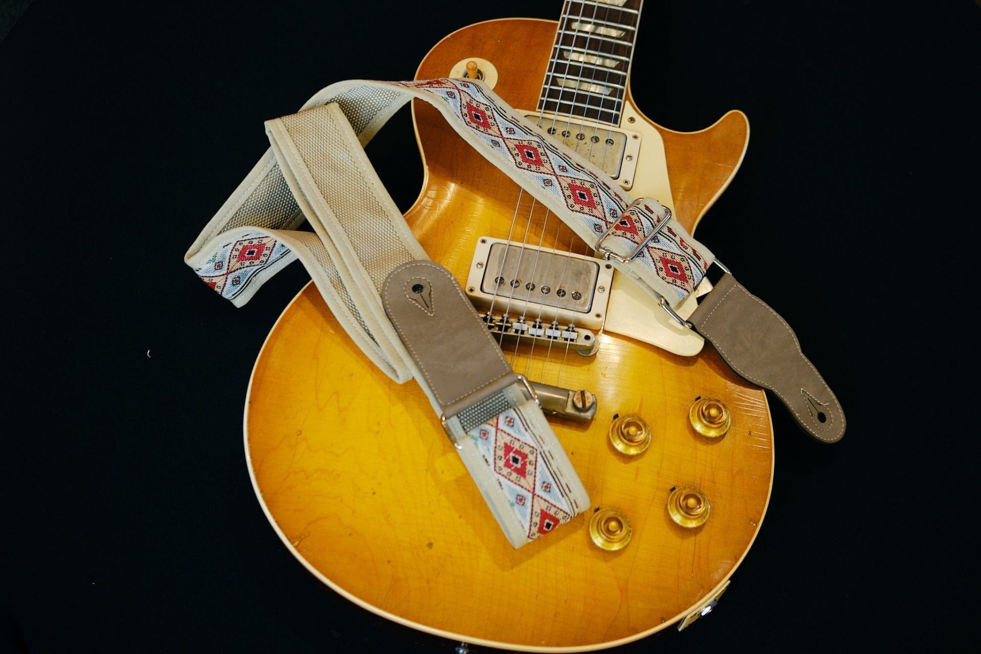 Guitar Strap Beautifully Hand Embroidered in Colombia - Design #10