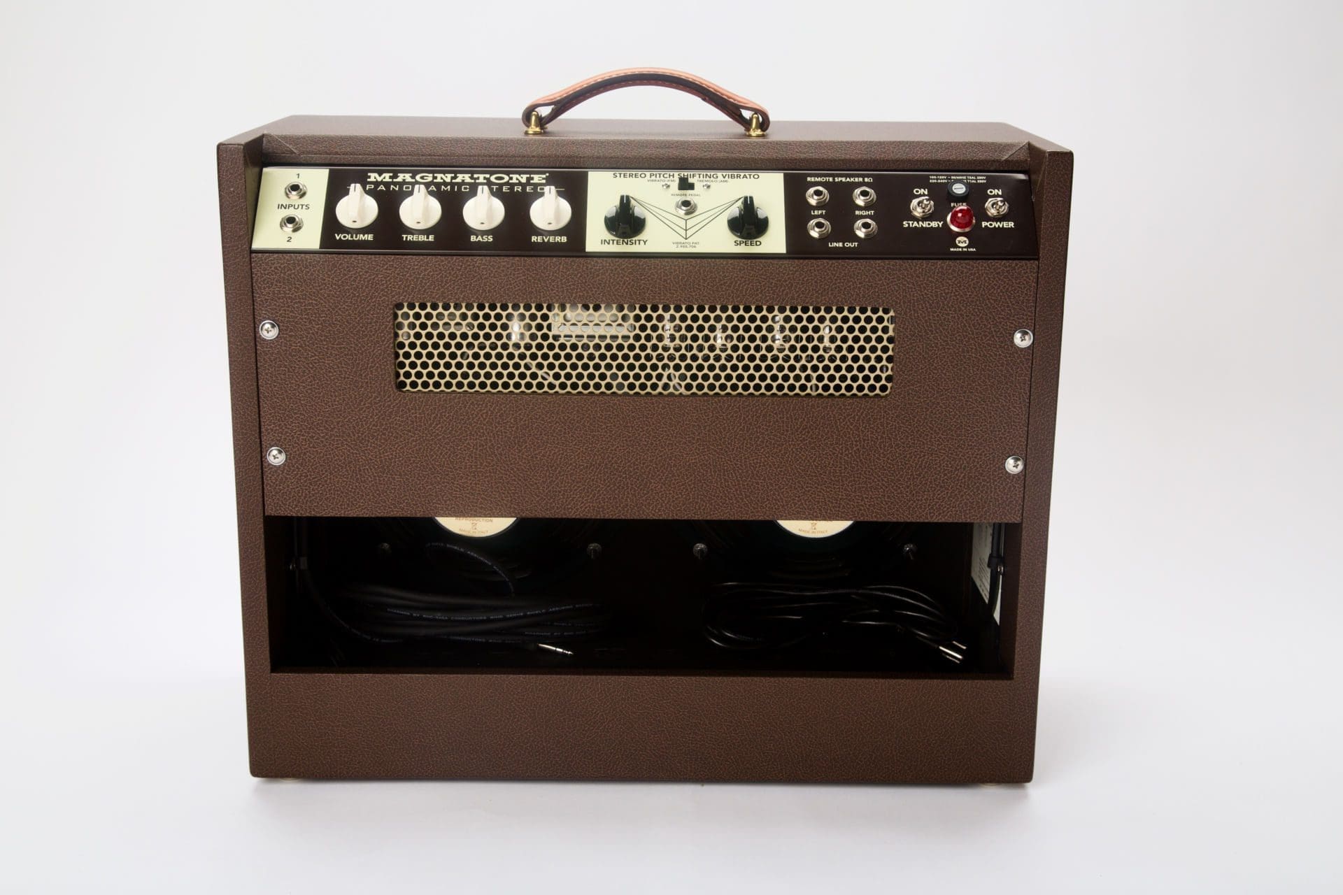 Magnatone Panoramic Stereo 12+12 Watt 2x10 Tube Combo Guitar Amplifier - Brand New! - Image 5