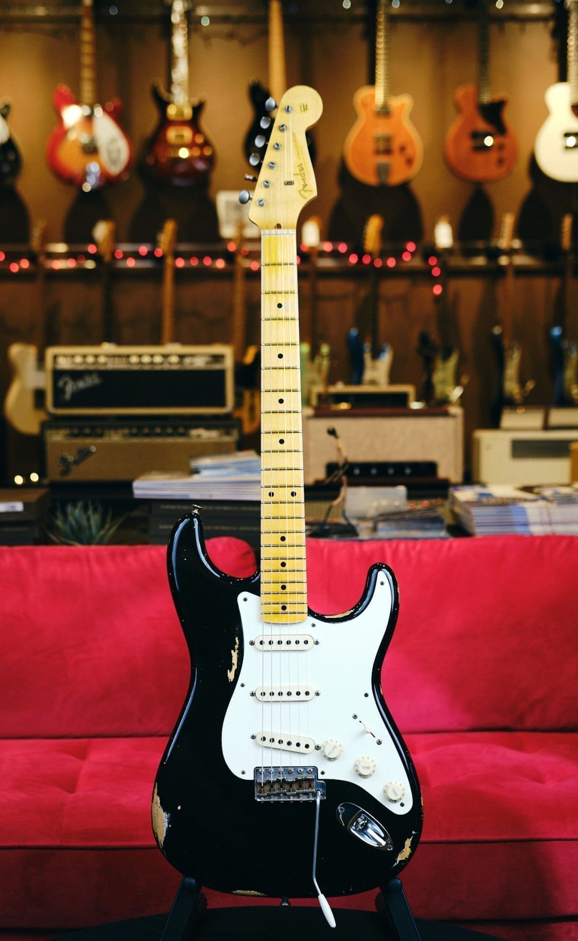 Fender Custom Shop Wildwood 10 '57 Stratocaster Electric Guitar - 2013 Heavy Relic in Black
