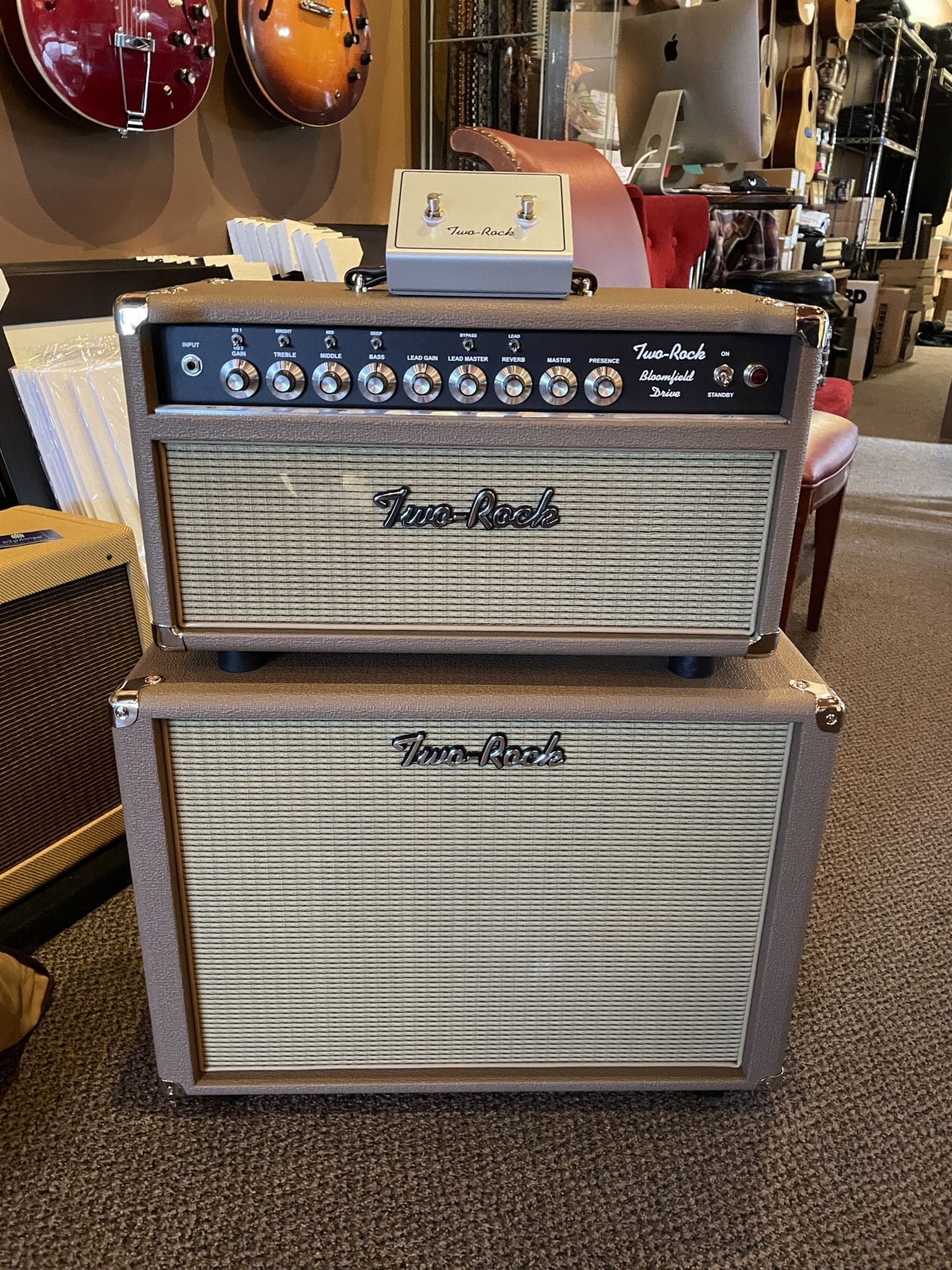(Pre-Order) Two Rock Bloomfield Drive 50W Head and 1x12 Cab - Rough Brown Tolex & Wheat Grill