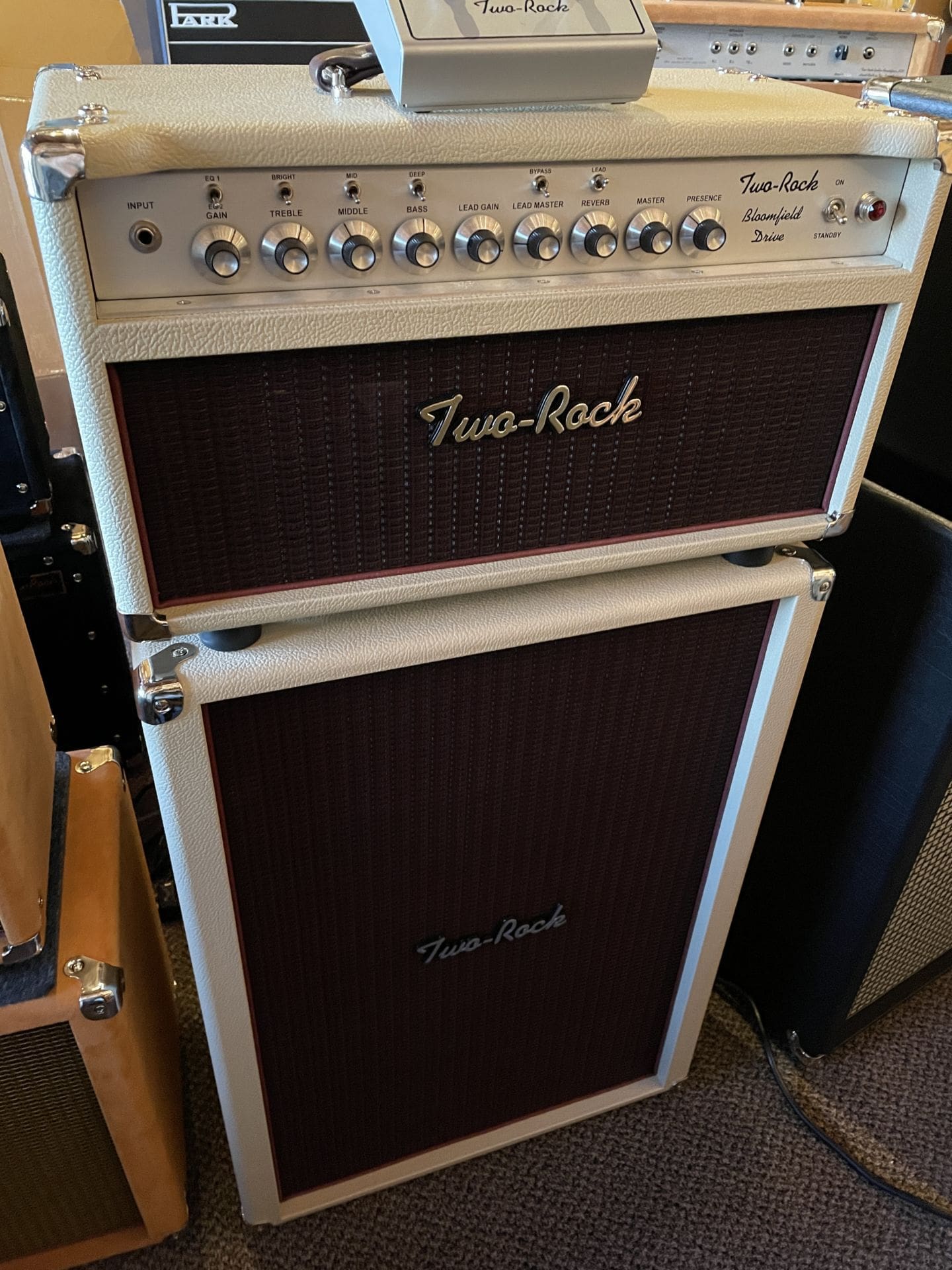 Two Rock Bloomfield Drive 100W Head and 2x12 Cab - Blonde Tolex & Oxblood Grill