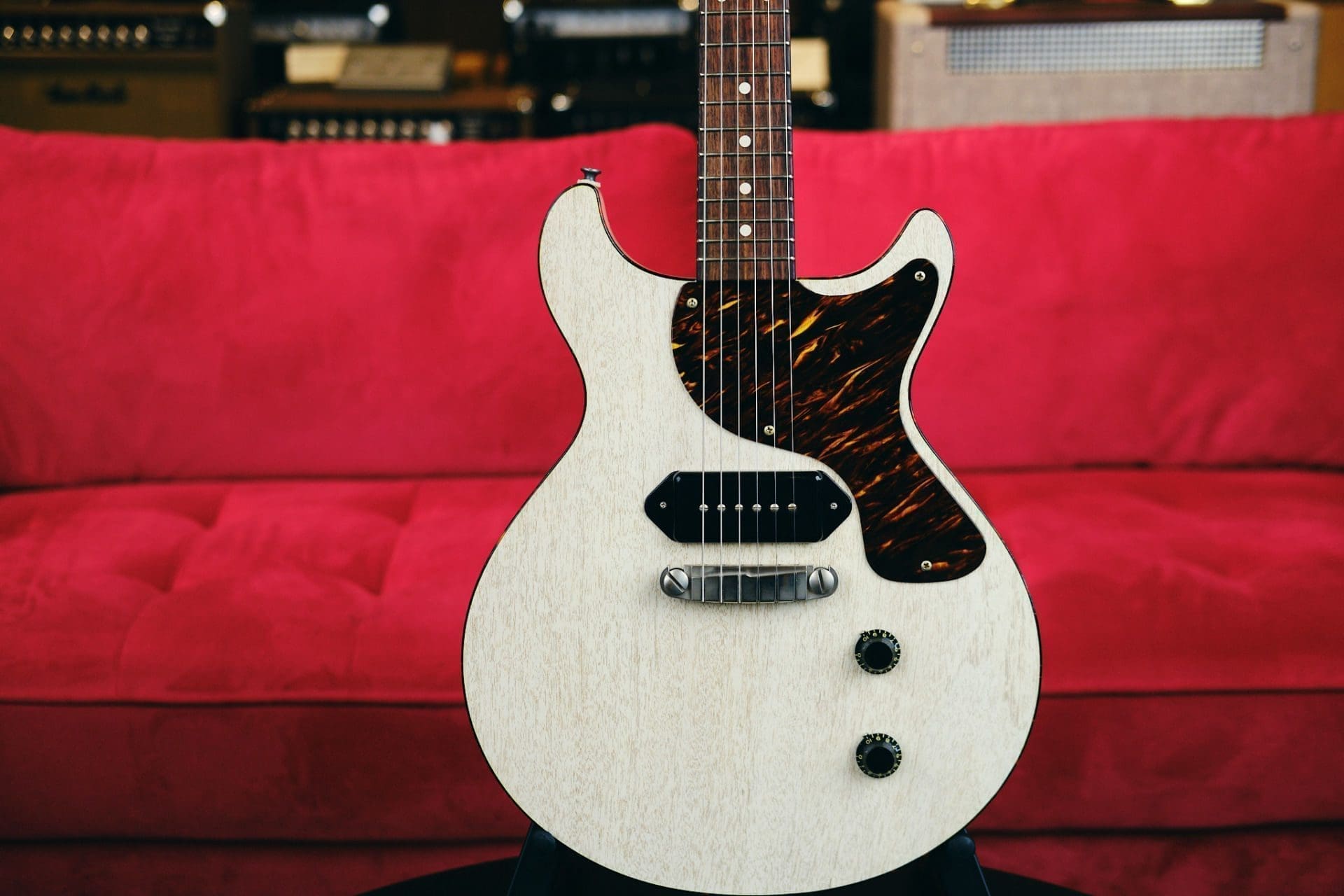Patrick James Eggle Macon Jr. Double Cut Electric Guitar-in a Grained Blonde Finish-Brand New! - Image 2
