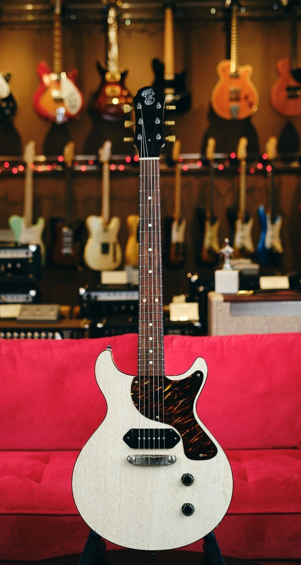 Patrick James Eggle Macon Jr. Double Cut Electric Guitar-in a Grained Blonde Finish-Brand New!