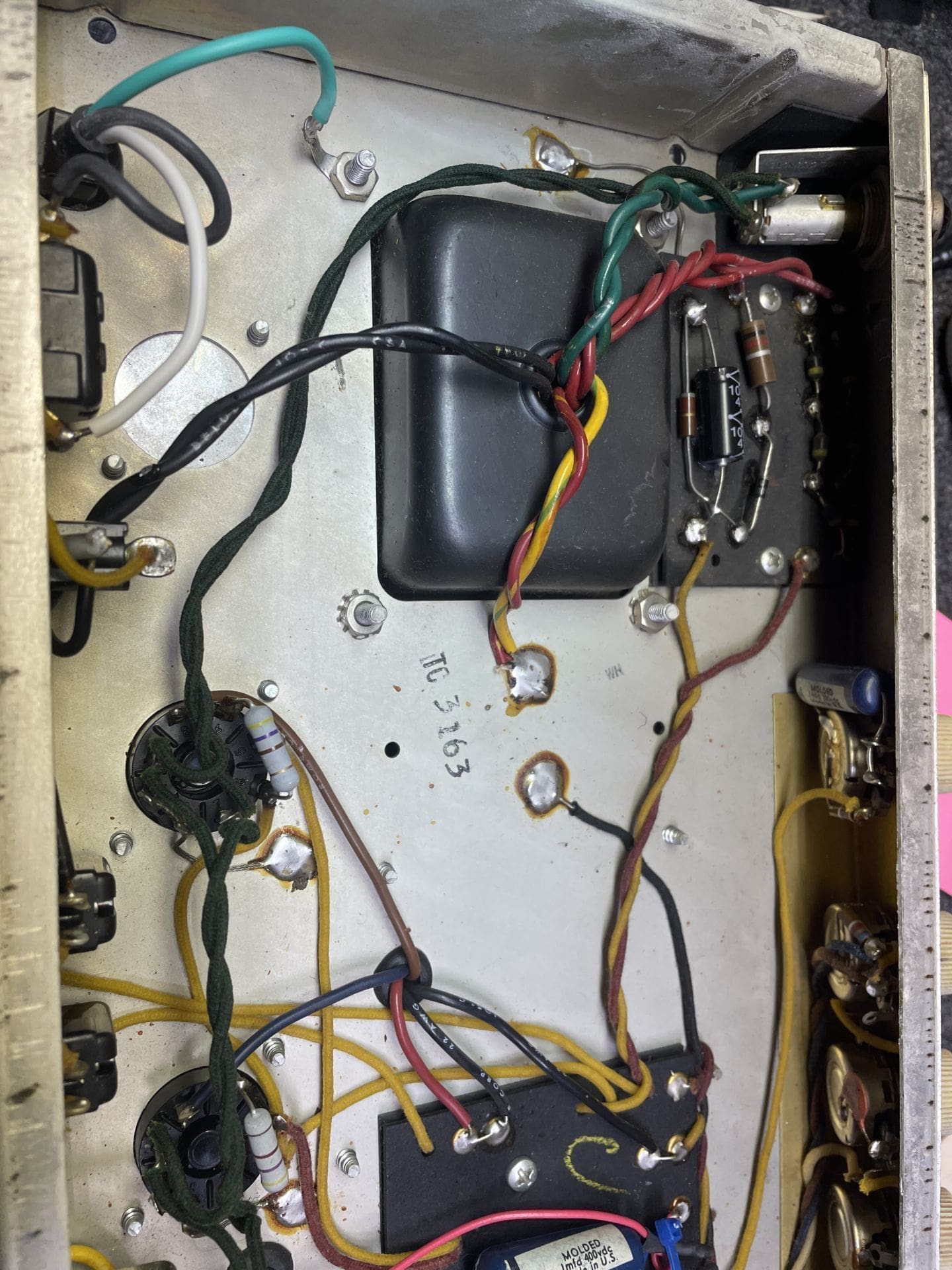Fender 1963 Bassman Guitar Amplifier Head 6G6-B Circuit - Very Good Condition! - Image 21