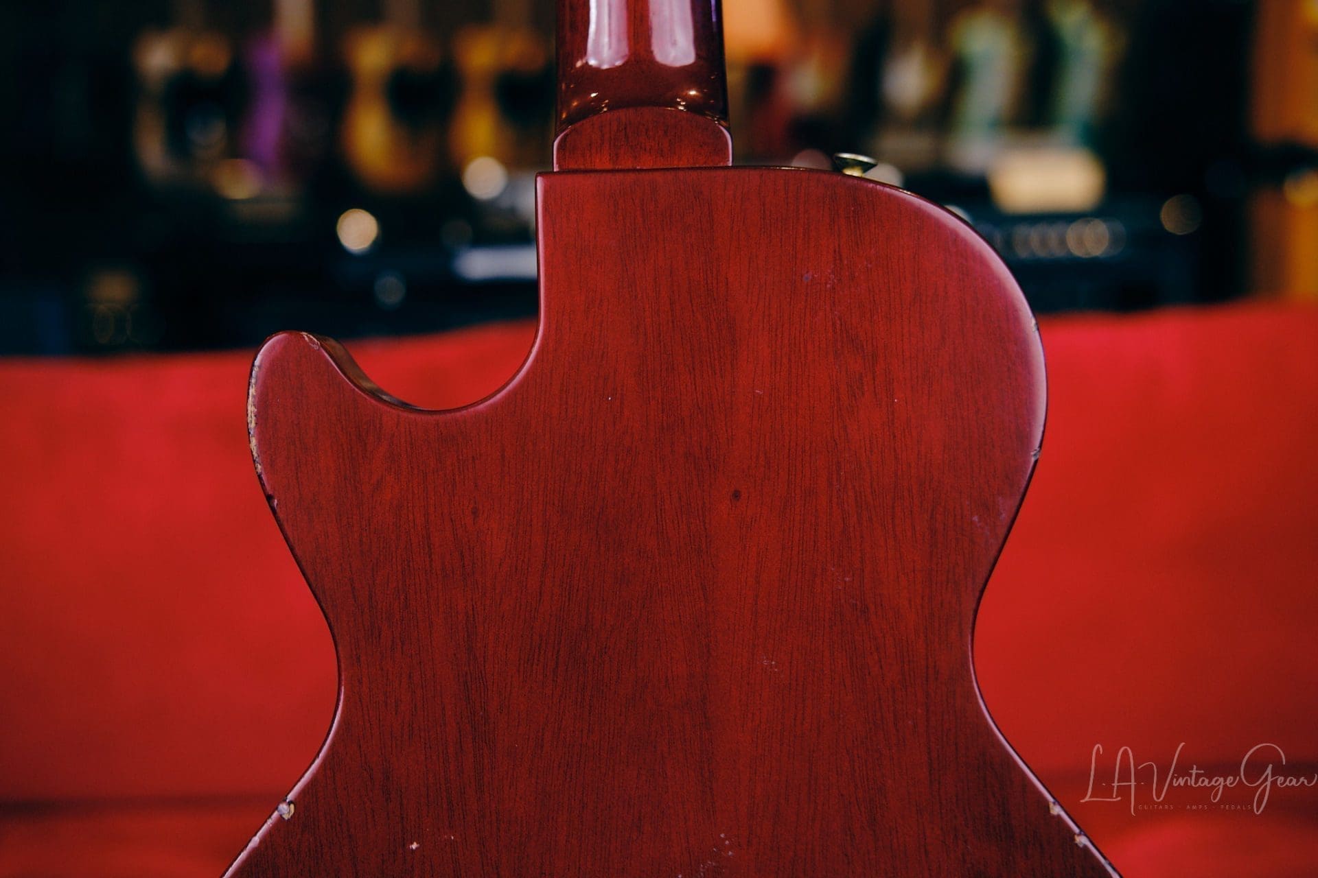 K-Line "KL Series" Single Cut Jr. Style Electric Guitar - Relic'd 2 Cherry Finish - Brand New! - Image 14