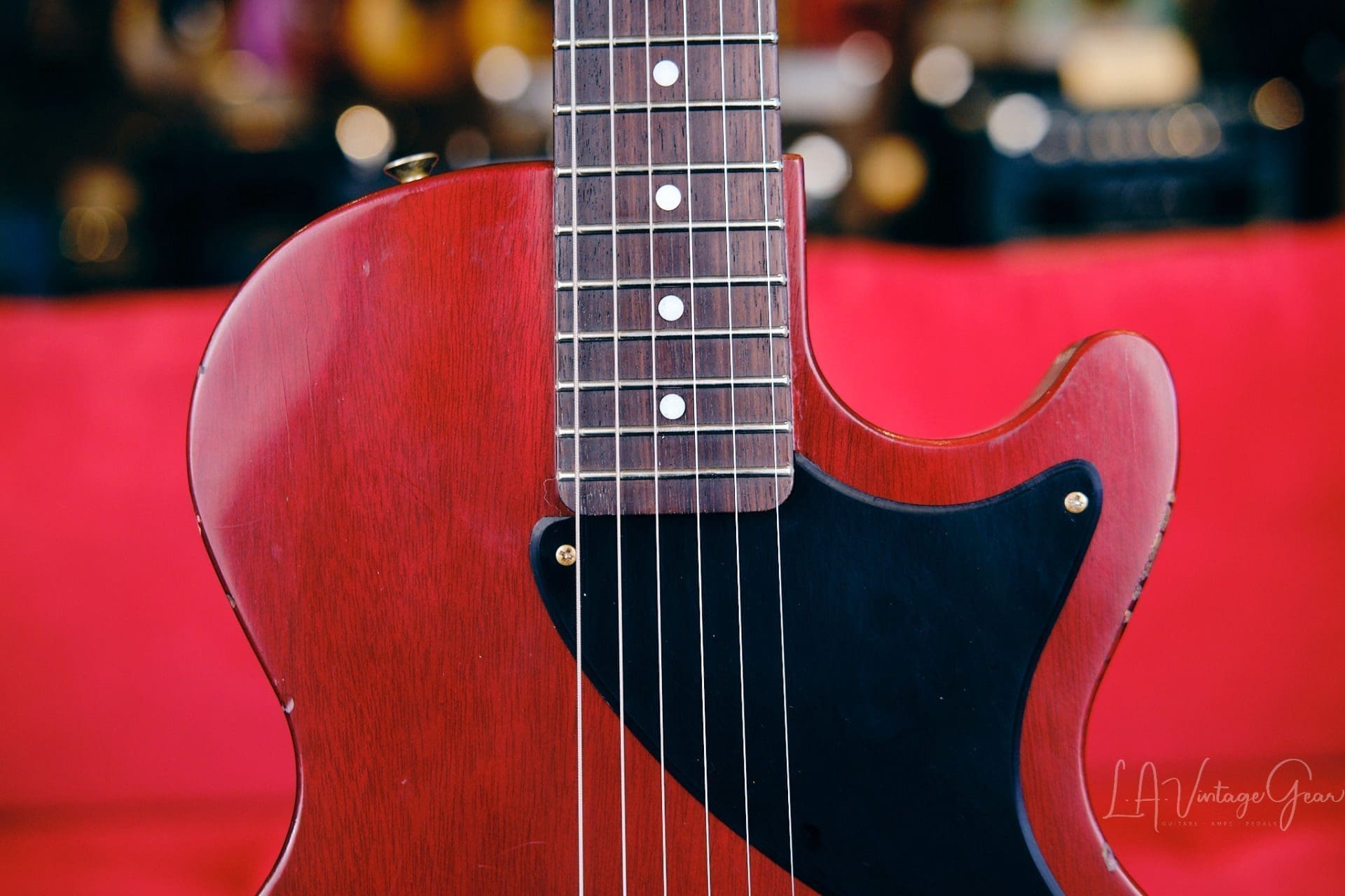 K-Line "KL Series" Single Cut Jr. Style Electric Guitar - Relic'd 2 Cherry Finish - Brand New! - Image 3