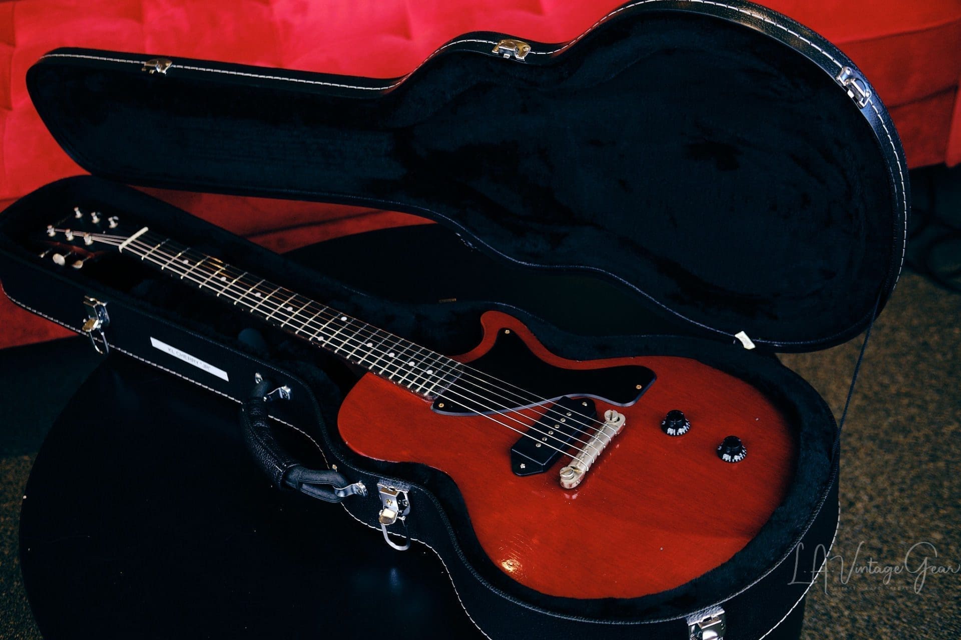 K-Line "KL Series" Single Cut Jr. Style Electric Guitar - Relic'd 2 Cherry Finish - Brand New! - Image 24