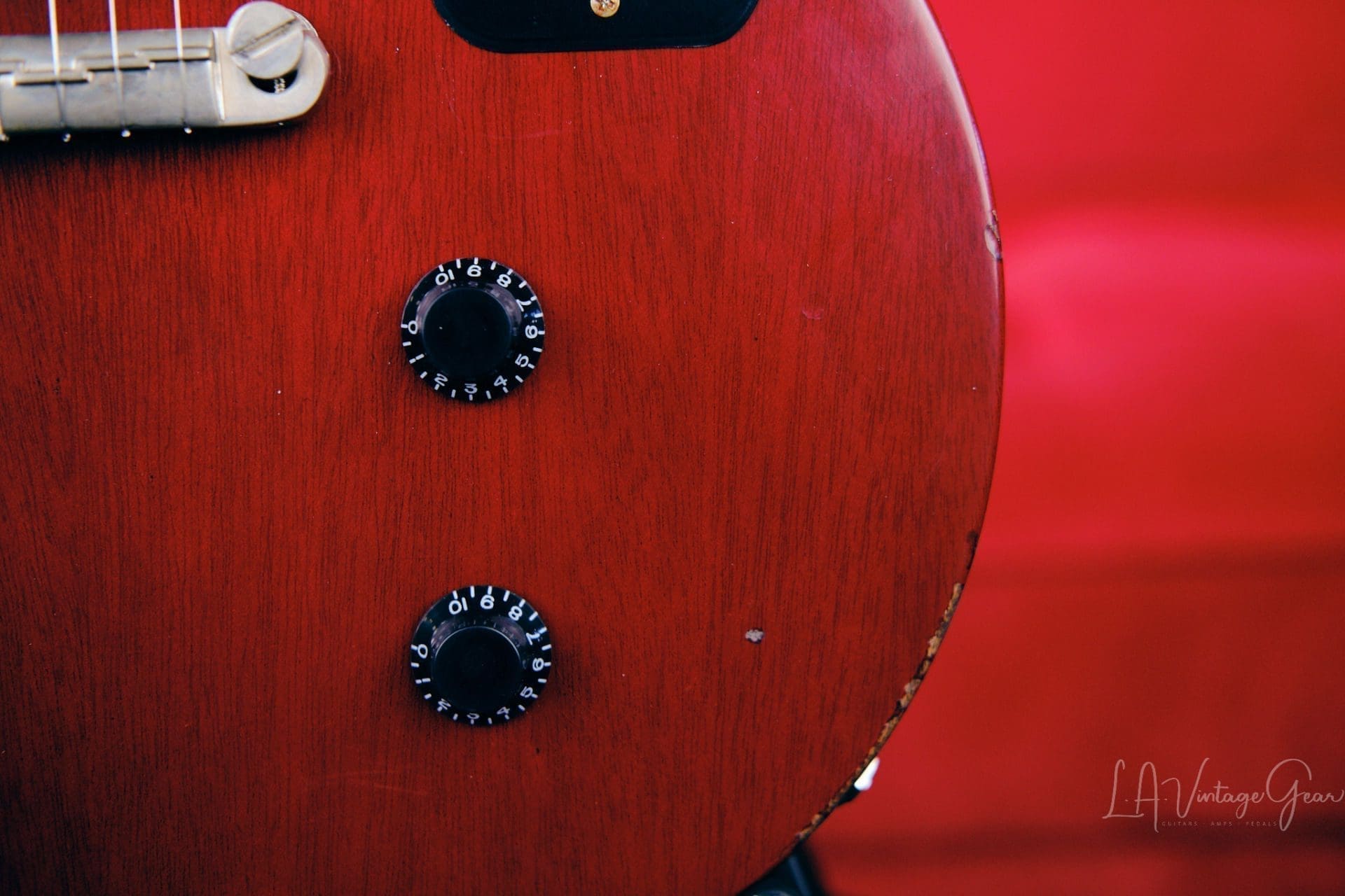 K-Line "KL Series" Single Cut Jr. Style Electric Guitar - Relic'd 2 Cherry Finish - Brand New! - Image 7