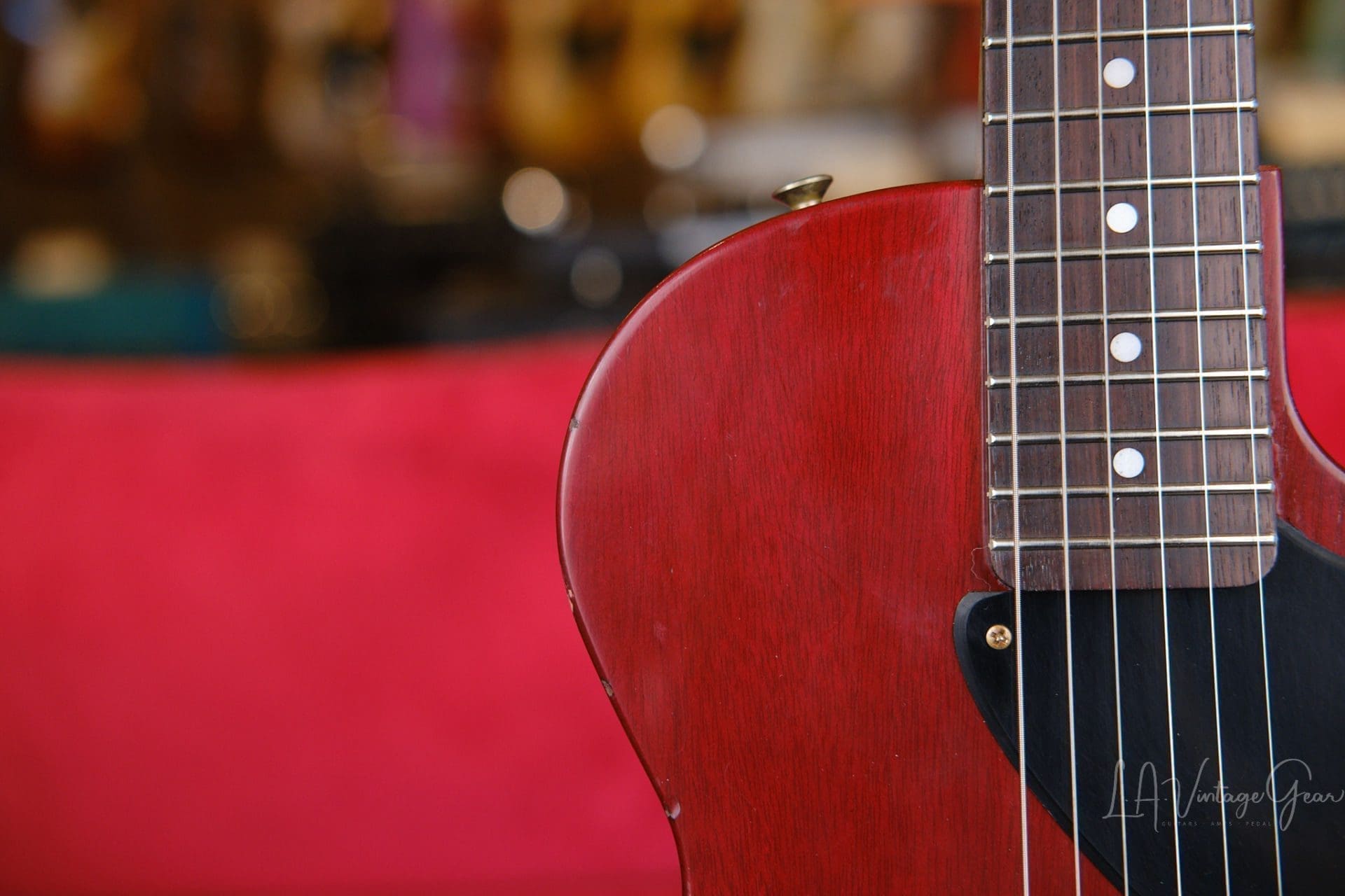 K-Line "KL Series" Single Cut Jr. Style Electric Guitar - Relic'd 2 Cherry Finish - Brand New! - Image 9