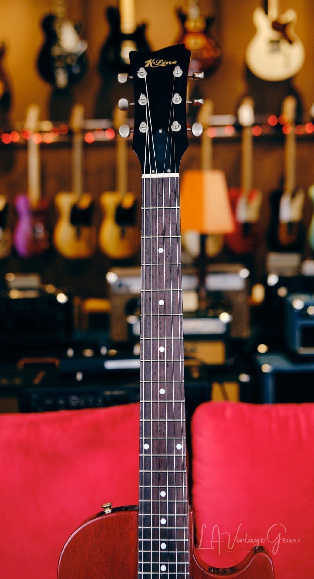 K-Line "KL Series" Single Cut Jr. Style Electric Guitar - Relic'd 2 Cherry Finish - Brand New! - Image 10