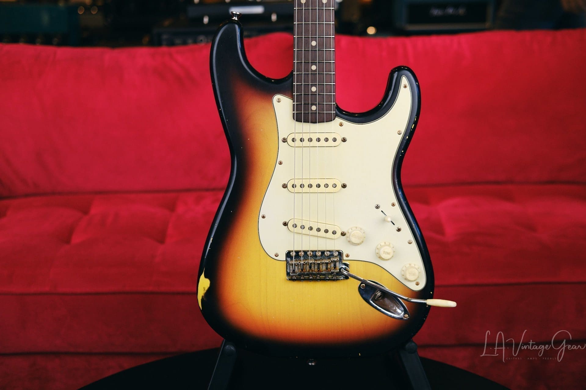 Mario Martin “Model S” Electric Guitar – Relic’d 3 Tone Sunburst Finish & Fralin Vintage Hot Pickups! - Image 2