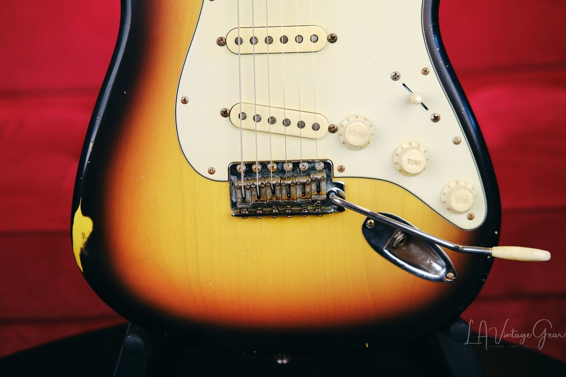 Mario Martin “Model S” Electric Guitar – Relic’d 3 Tone Sunburst Finish & Fralin Vintage Hot Pickups! - Image 4