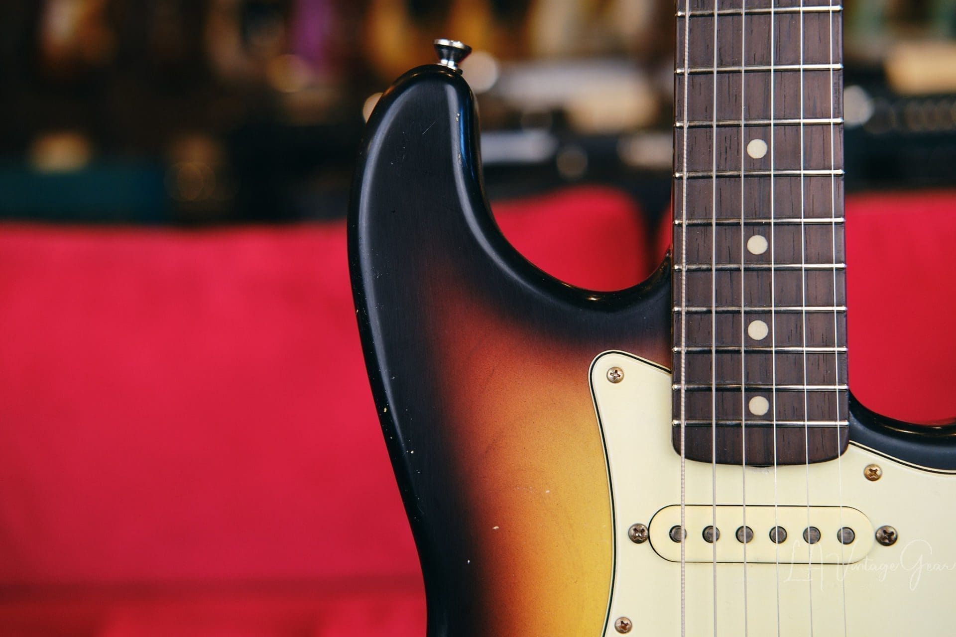 Mario Martin “Model S” Electric Guitar – Relic’d 3 Tone Sunburst Finish & Fralin Vintage Hot Pickups! - Image 5