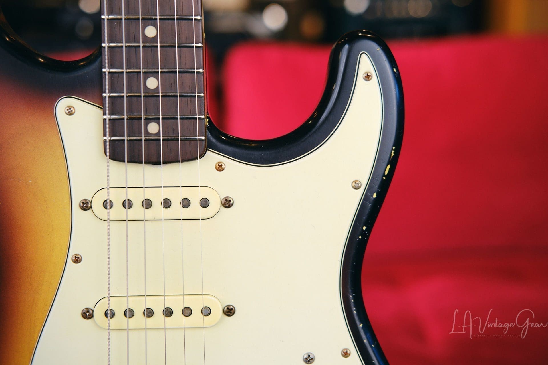 Mario Martin “Model S” Electric Guitar – Relic’d 3 Tone Sunburst Finish & Fralin Vintage Hot Pickups! - Image 6