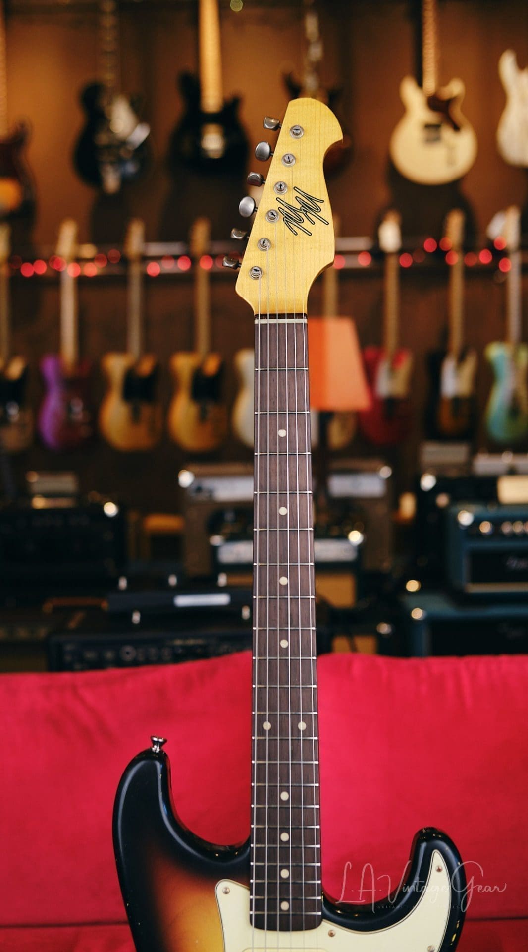 Mario Martin “Model S” Electric Guitar – Relic’d 3 Tone Sunburst Finish & Fralin Vintage Hot Pickups! - Image 9