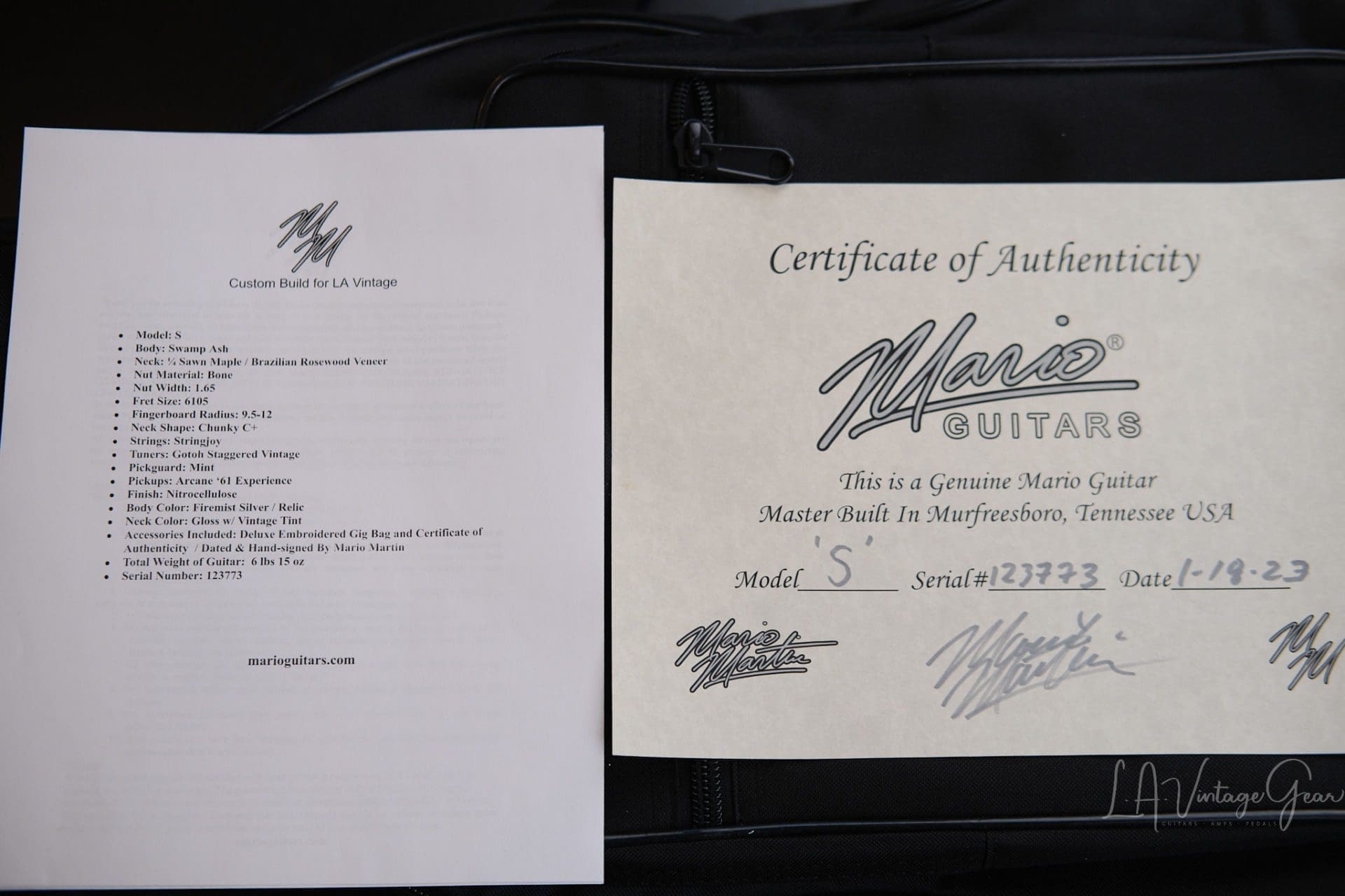 Mario Martin "Model S" Electric Guitar - Relic'd Firemist Silver Finish & Arcane '61 Experience Pickups! - Image 22