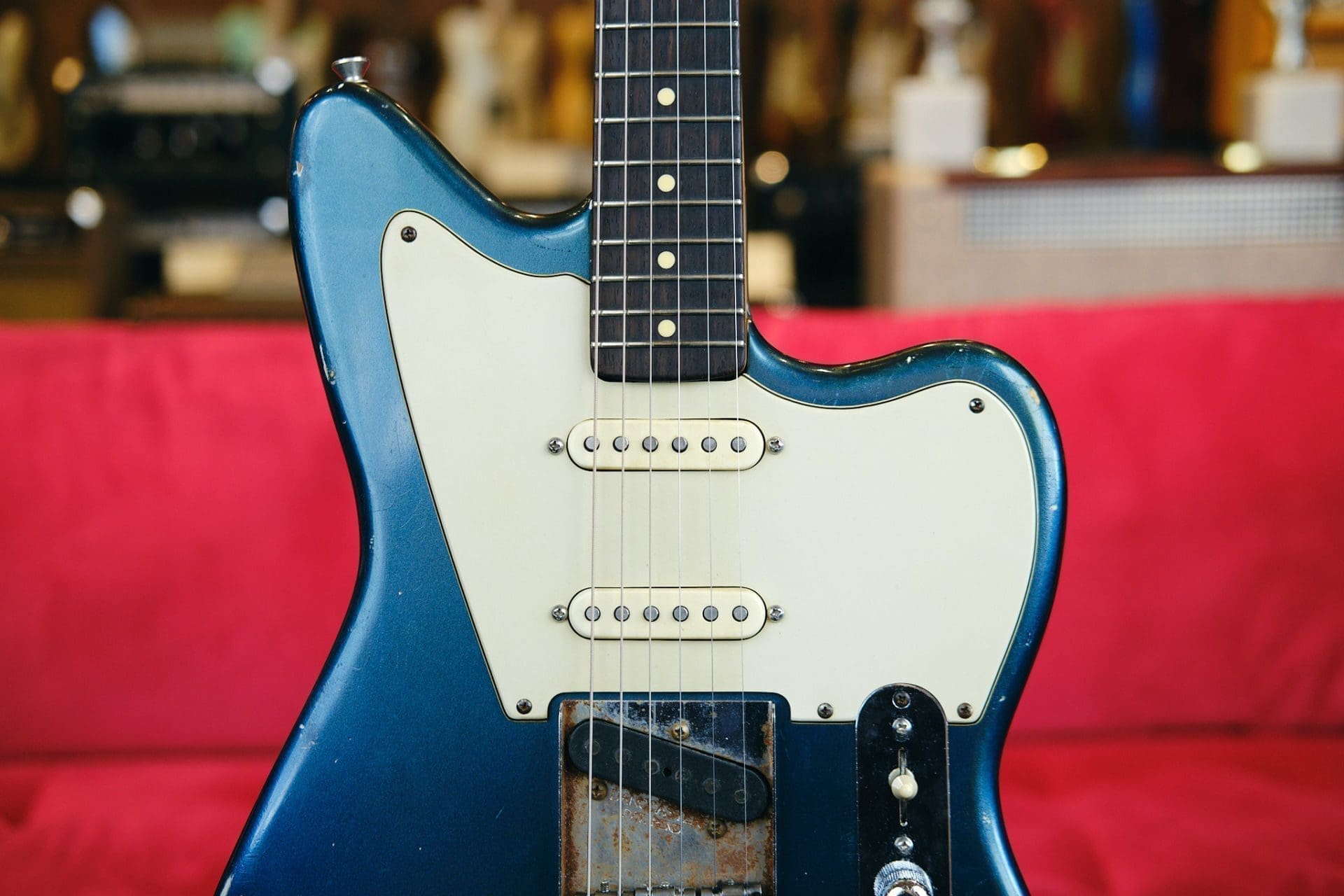 Danocaster Triple Pickup Telemaster-Style Offset Electric Guitar in Lake Placid Blue-Bridge Pickup by Arcane Pickups! Rare & In Stock! - Image 3