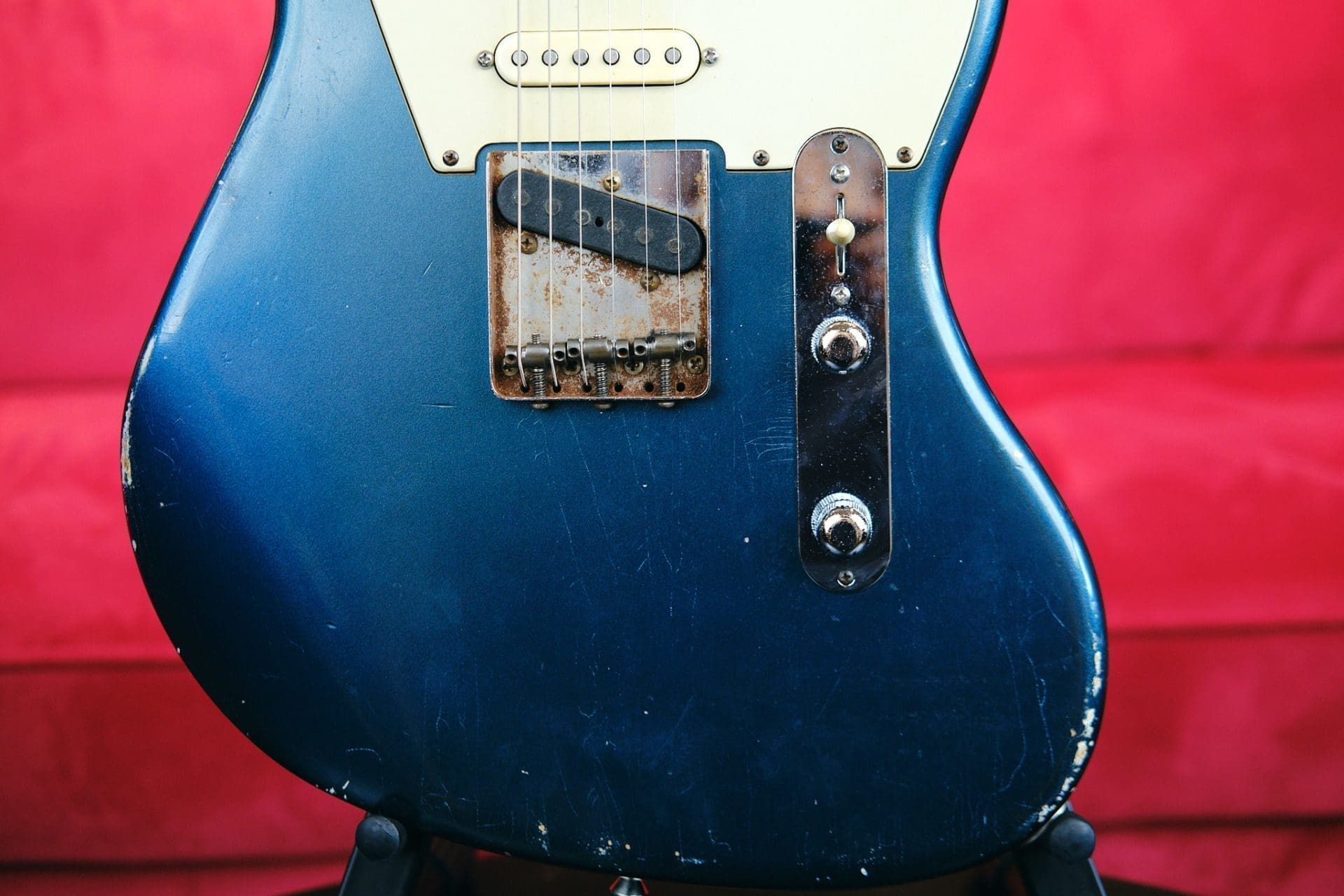 Danocaster Triple Pickup Telemaster-Style Offset Electric Guitar in Lake Placid Blue-Bridge Pickup by Arcane Pickups! Rare & In Stock! - Image 4