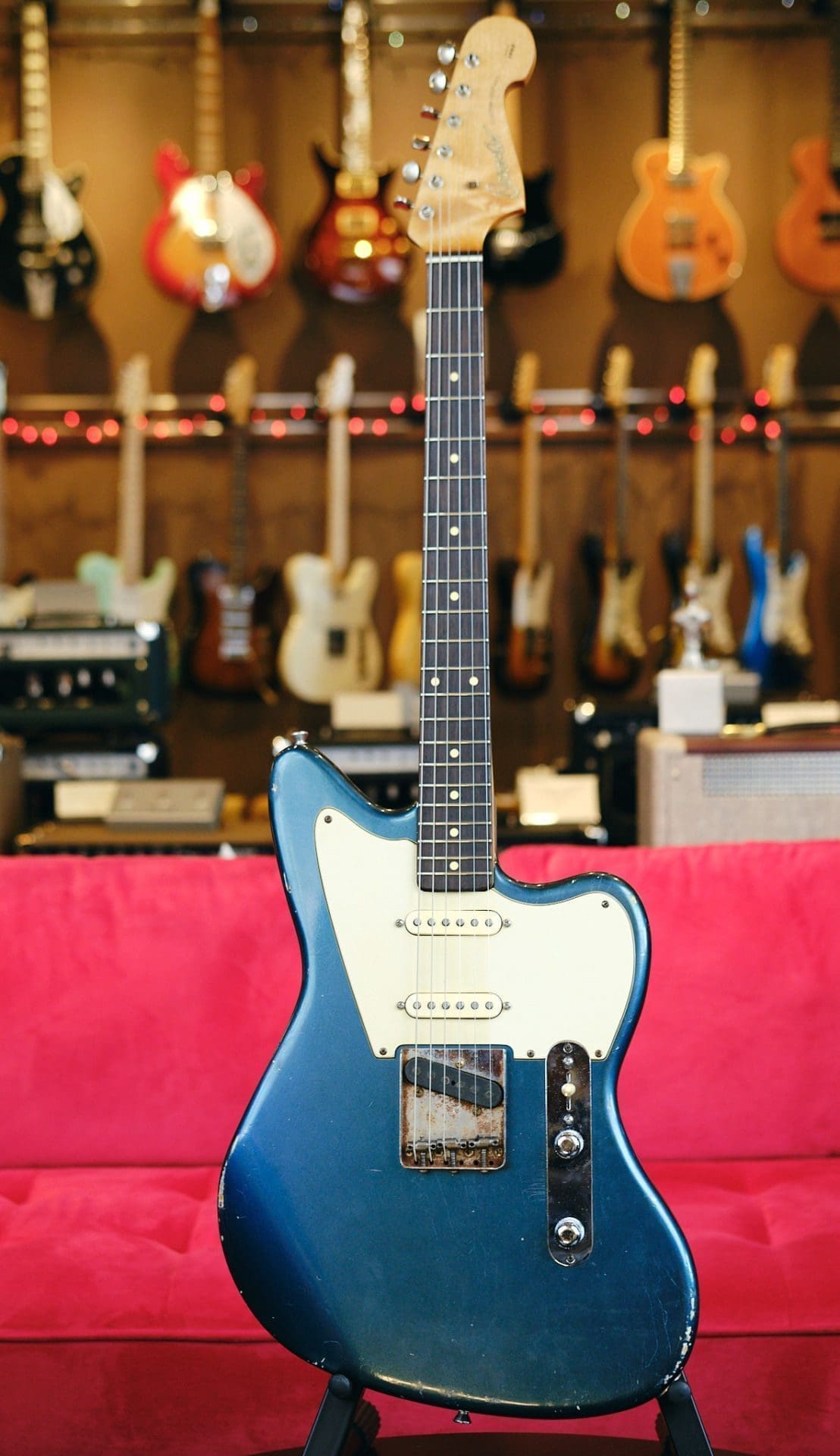 Danocaster Triple Pickup Telemaster-Style Offset Electric Guitar in Lake Placid Blue-Bridge Pickup by Arcane Pickups! Rare & In Stock!