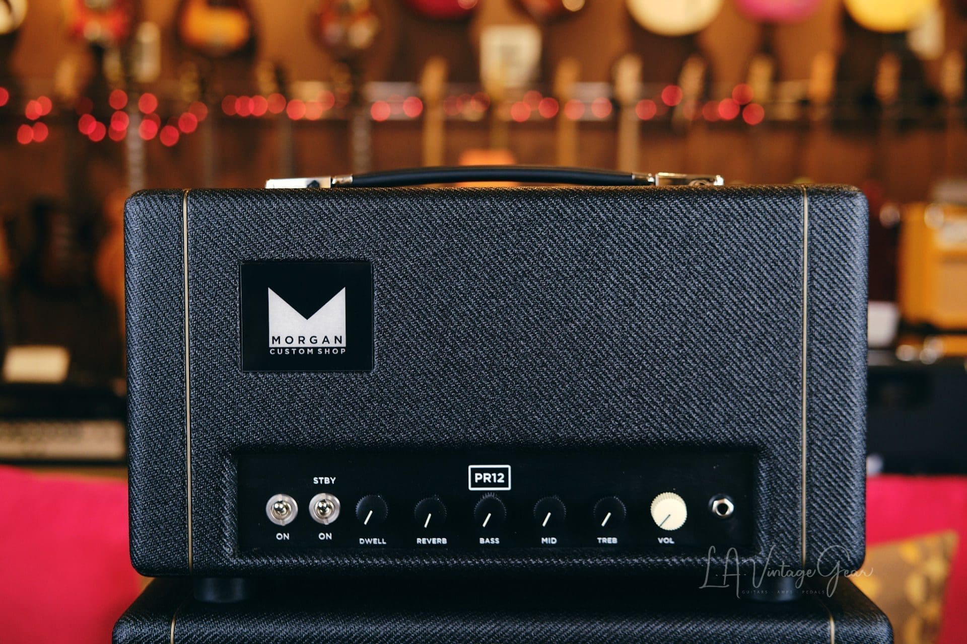 Morgan Custom Shop PR12 Head & 1x12 Cab - Black Tweed Finish with a Celestion Creamback Speaker! - Image 2