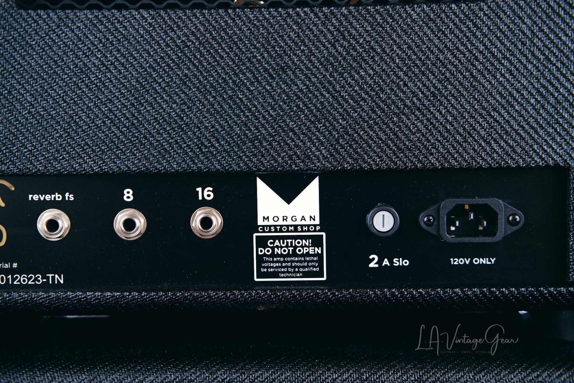 Morgan Custom Shop PR12 Head & 1x12 Cab - Black Tweed Finish with a Celestion Creamback Speaker! - Image 12