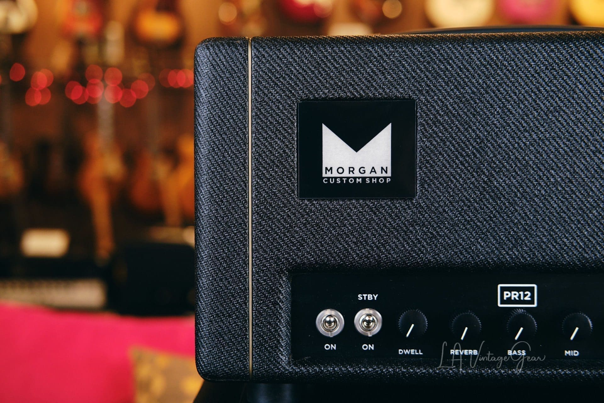 Morgan Custom Shop PR12 Head & 1x12 Cab - Black Tweed Finish with a Celestion Creamback Speaker! - Image 7